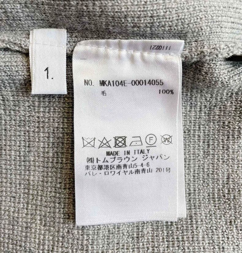 Thom Browne Thom Browne Gray knit long sleeves Size US S / EU 44-46 / 1 - 5 Thumbnail