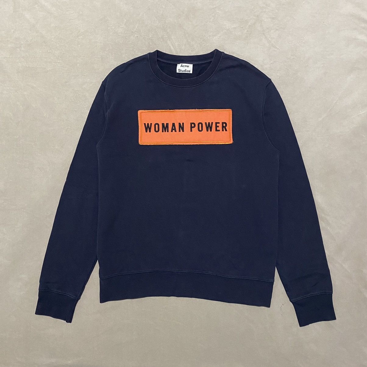 image of Acne Studios Aw 15 Woman Power Sweatshirt Items in Navy, Men's (Size Large)