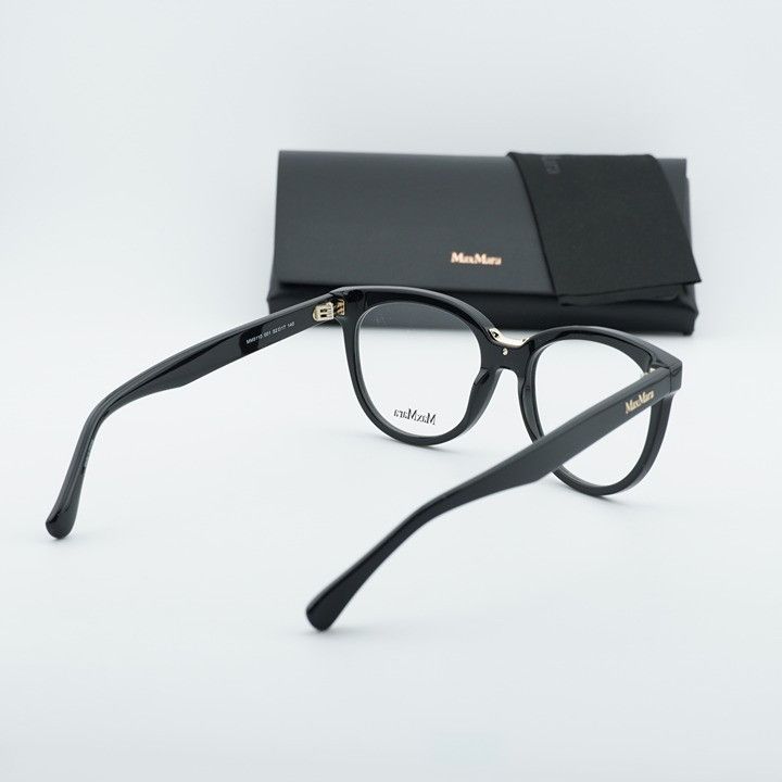 Max Mara Max Mara MM5110 001 Eyeglasses Black 52mm Oval Frame Size ONE SIZE - 9 Thumbnail
