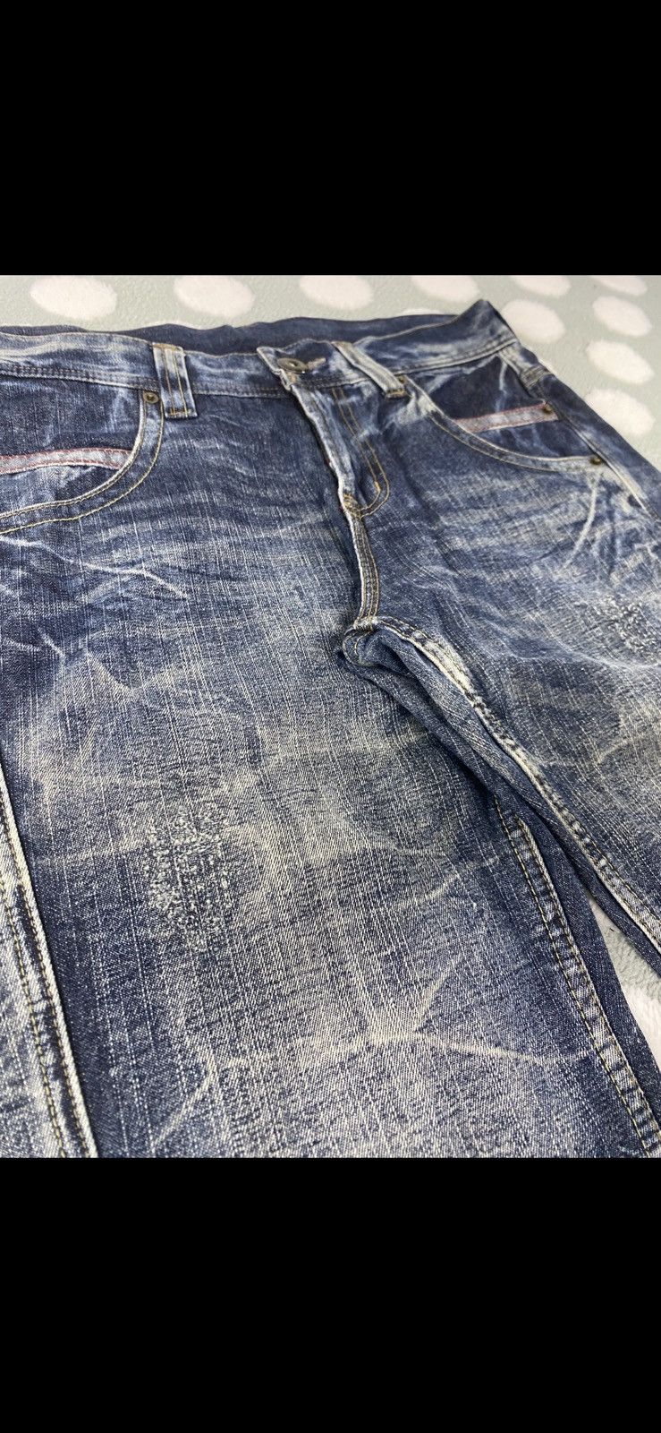 Japanese Brand 2000s Rare Japanese Acid Wash Denim Jeans Y2K Size US 34 / EU 50 - 9 Thumbnail