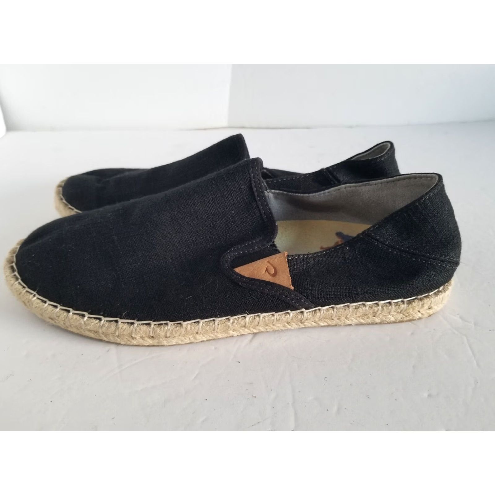 Olukai OluKai Kaula Pa'a Kapa Lava Rock Espadrilles black Slip On loafers size 8 Women Casual Shoes Size US 8 / IT 38 - 5 Thumbnail