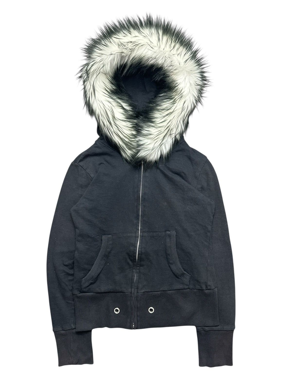Japanese Brand STUDDED MISCH MASCH FUR ZIP BLACK HOODIE IFSIX LGB STYLE Size XS / US 0-2 / IT 36-38 - 1 Thumbnail