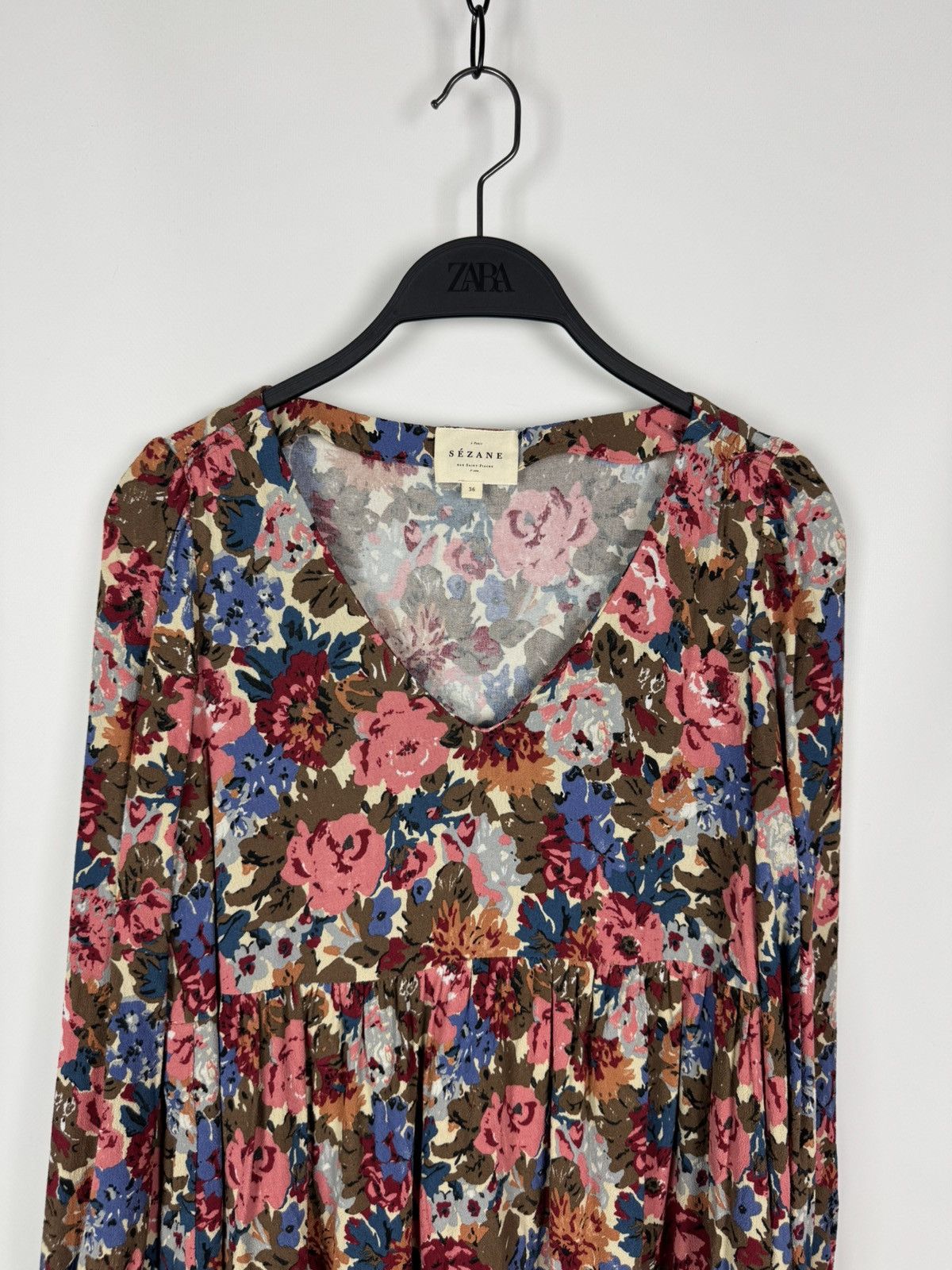 Sezane Sezane Aurena Floral Midi Dress Size XS / US 0-2 / IT 36-38 - 3 Thumbnail