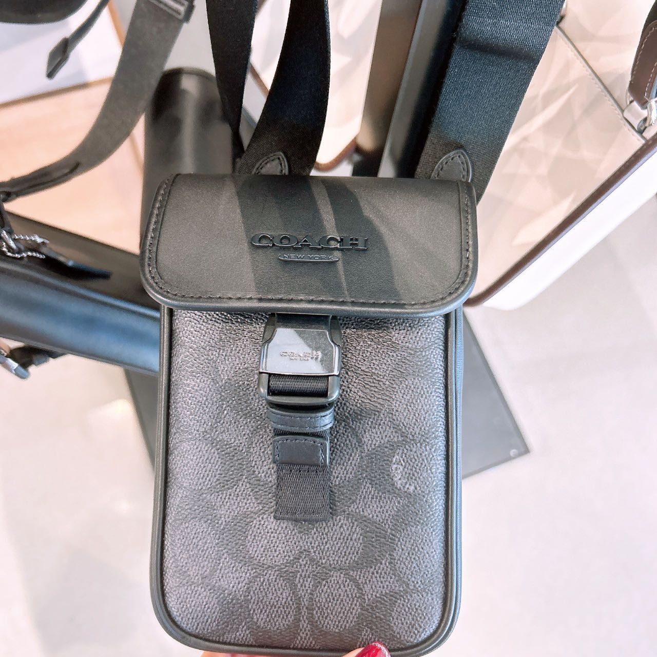 Coach Racer Phone Crossbody In Signature CT885 Size ONE SIZE - 2 Thumbnail