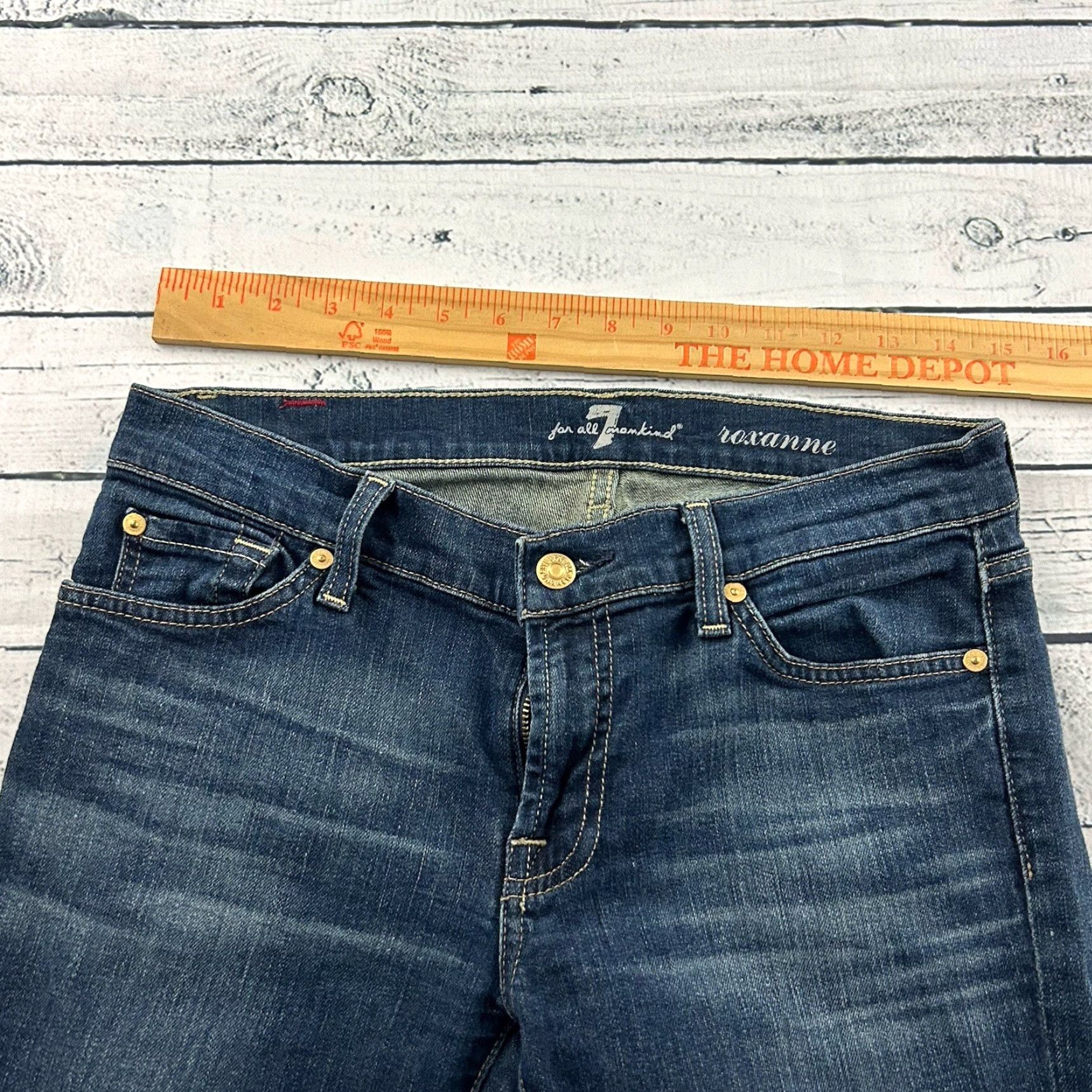 7 For All Mankind 7 For All Mankind Roxanne Skinny Jeans Women Blue Medium 27 Size 32" / US 10 / IT 46 - 5 Thumbnail