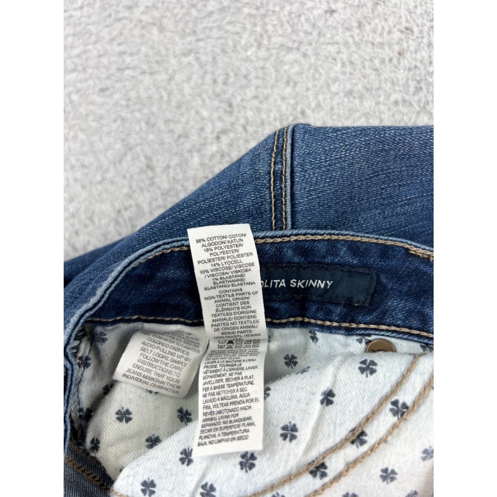 Lucky Brand Lucky Jeans Womens 6 Blue Denim Skinny Cotton Blend Raw Hem Lolita 90s American Designer Size 28" / US 6 / IT 42 - 4 Thumbnail