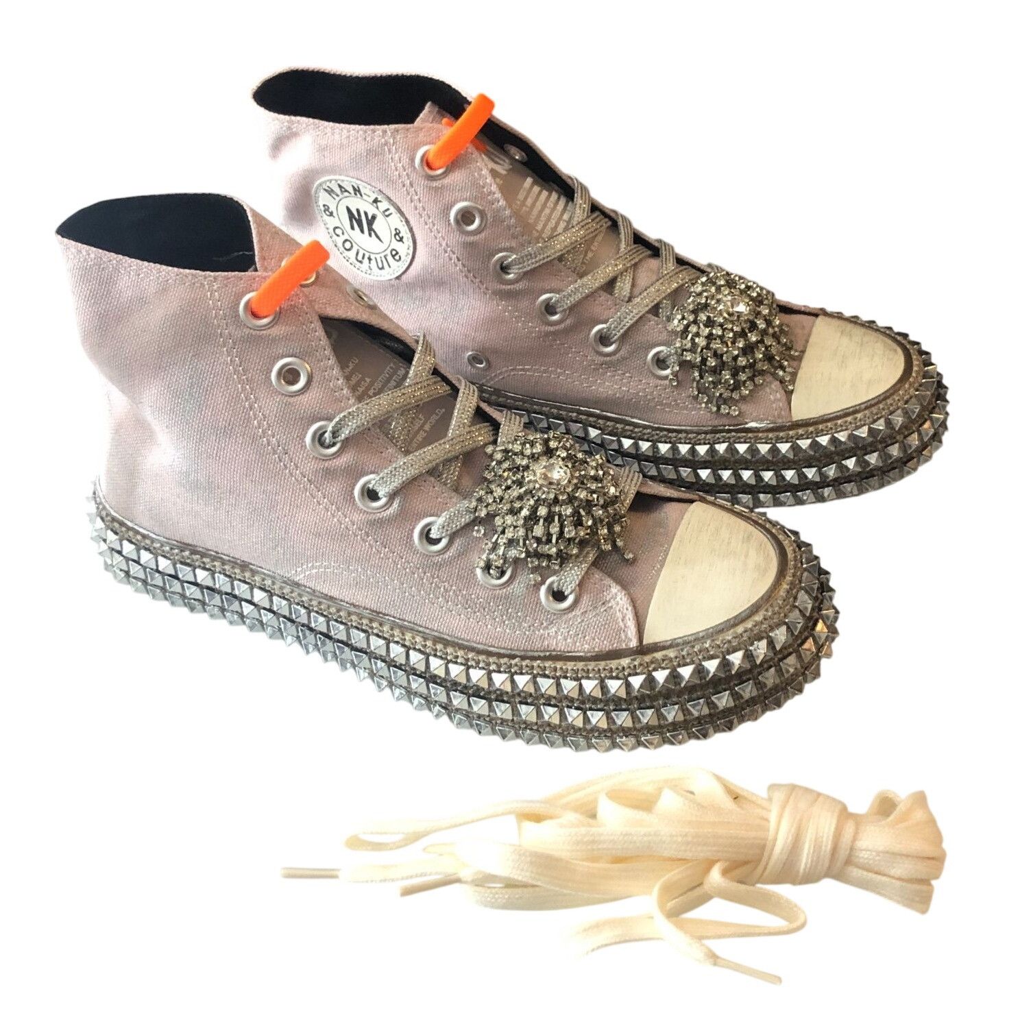 Free People Nan Ku Free People Cruise Studded Hi Top Sneakers Mellow Mau Size US 6 / IT 36 - 1 Thumbnail