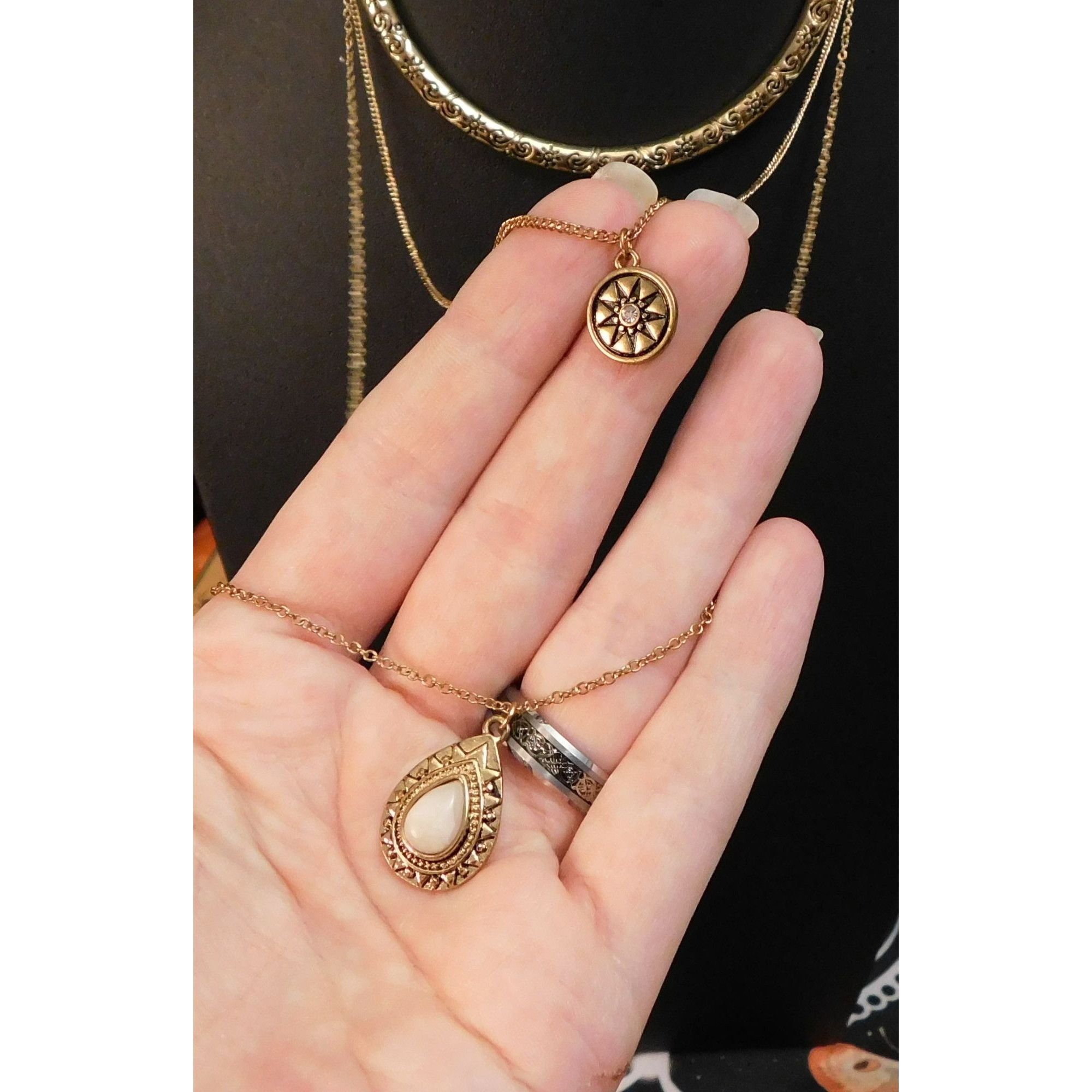 Other Celestial Goddess Gold Tone Multilayer Necklace Size ONE SIZE - 5 Thumbnail