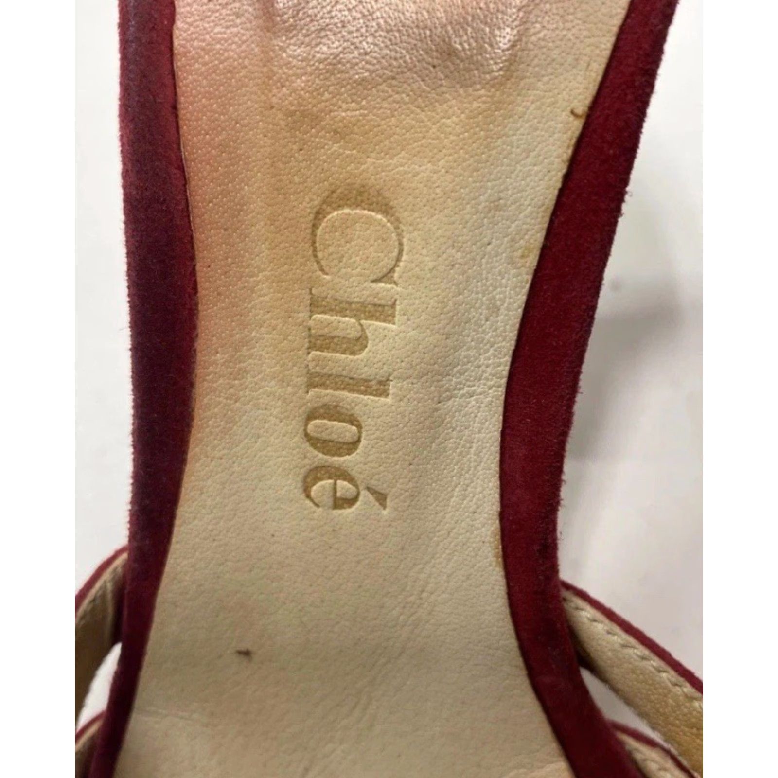 Vintage Chloé Women Red Suede Pump Heels Strap MadeInItaly Size 6.5 EU37 Shoes Womens Pumps Size US 7 / IT 37 - 7 Thumbnail
