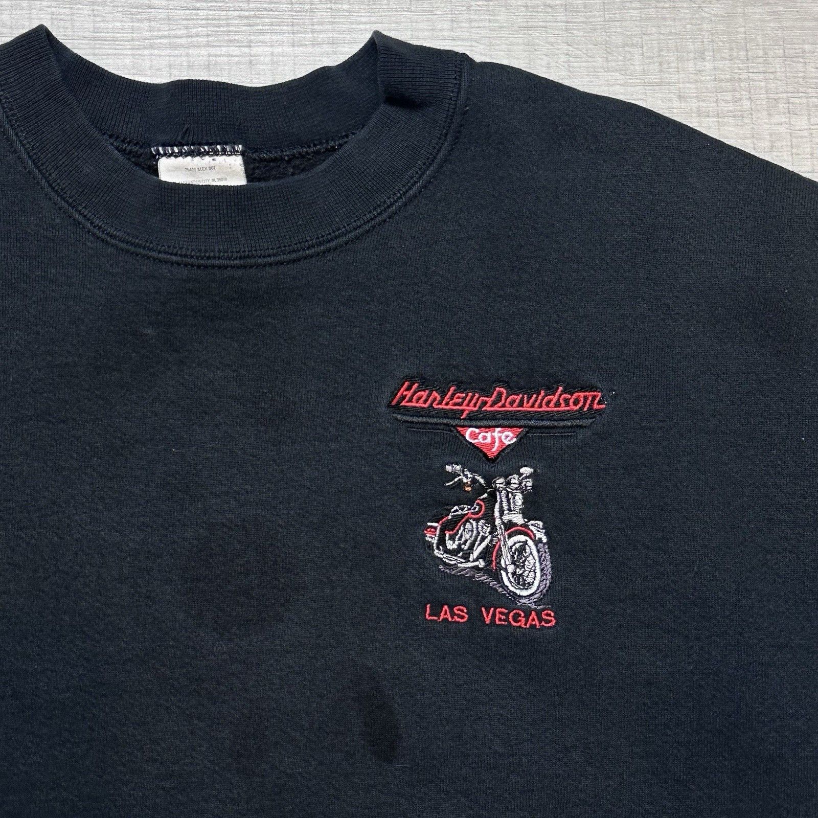 Harley Davidson × Vintage Vintage Harley Davidson Cafe Las Vegas Crewneck Sweatshirt Size US M / EU 48-50 / 2 - 7 Thumbnail