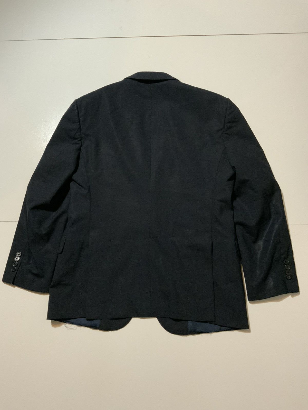 Armani Collezioni Armani Collezioni M Line Navy Wool Two Button Blazer Jacket Size US S / EU 44-46 / 1 - 2 Thumbnail
