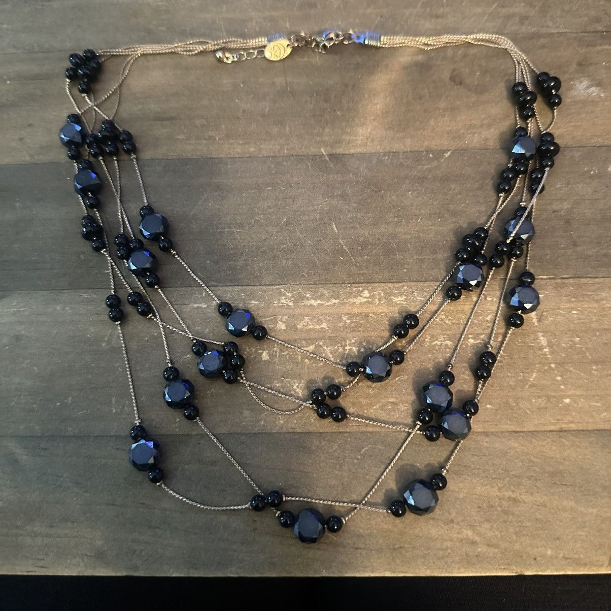Other Charming Charlie gold tone multi strand black bead necklace Size ONE SIZE - 2 Thumbnail