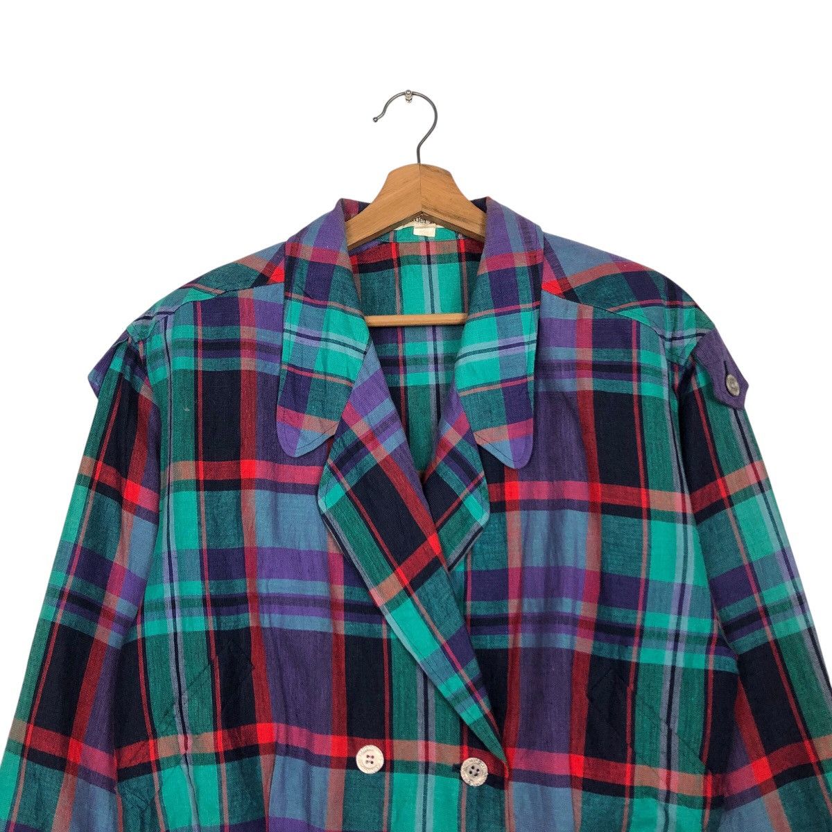Japanese Brand 📌Vintage Bomber Jacket Chalet Blanc Tartan Issey Miyake Size US S / EU 44-46 / 1 - 4 Thumbnail