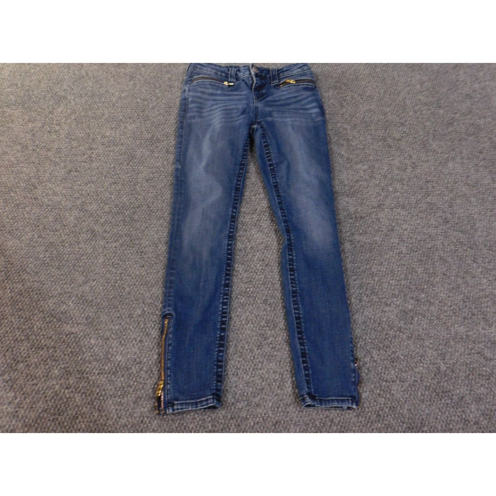 True Religion true religion jeans Women Skinny Jeans 28 Blue Denim Zip Ankle Stretch Vintage Cowboy 28in Inseam Womens Size 26" / US 2 / IT 38 - 2 Thumbnail