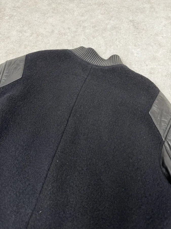 Givenchy AW2013 Givenchy Black Leather Sleeves Bomber Teddy Jacket by Riccardo Tisci Size US M / EU 48-50 / 2 - 6 Thumbnail