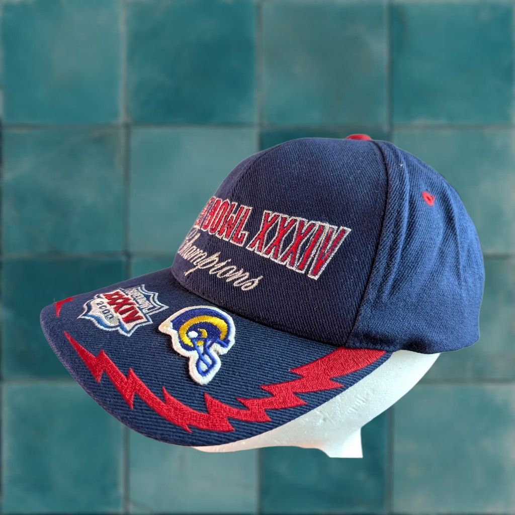 American Needle VINTAGE American Needle Rams Hat Navy Blue Mens OSFM Baseball Cap Size ONE SIZE - 1 Thumbnail