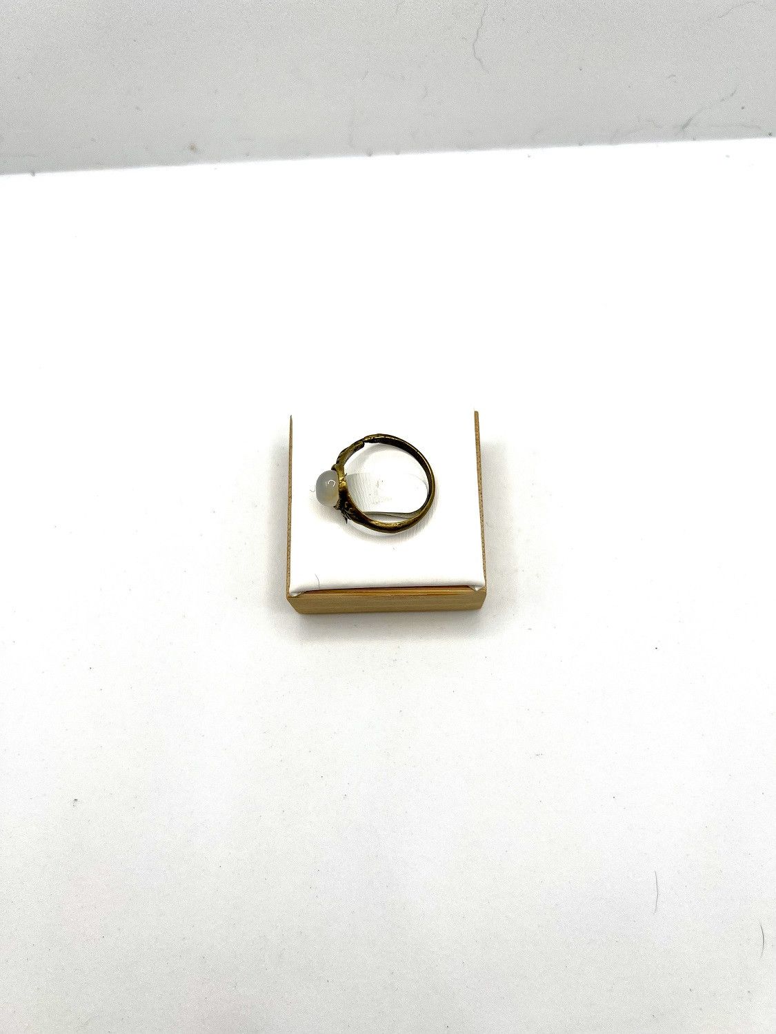 Handmade White Opalite bronze ring - size 6 Size ONE SIZE - 3 Thumbnail