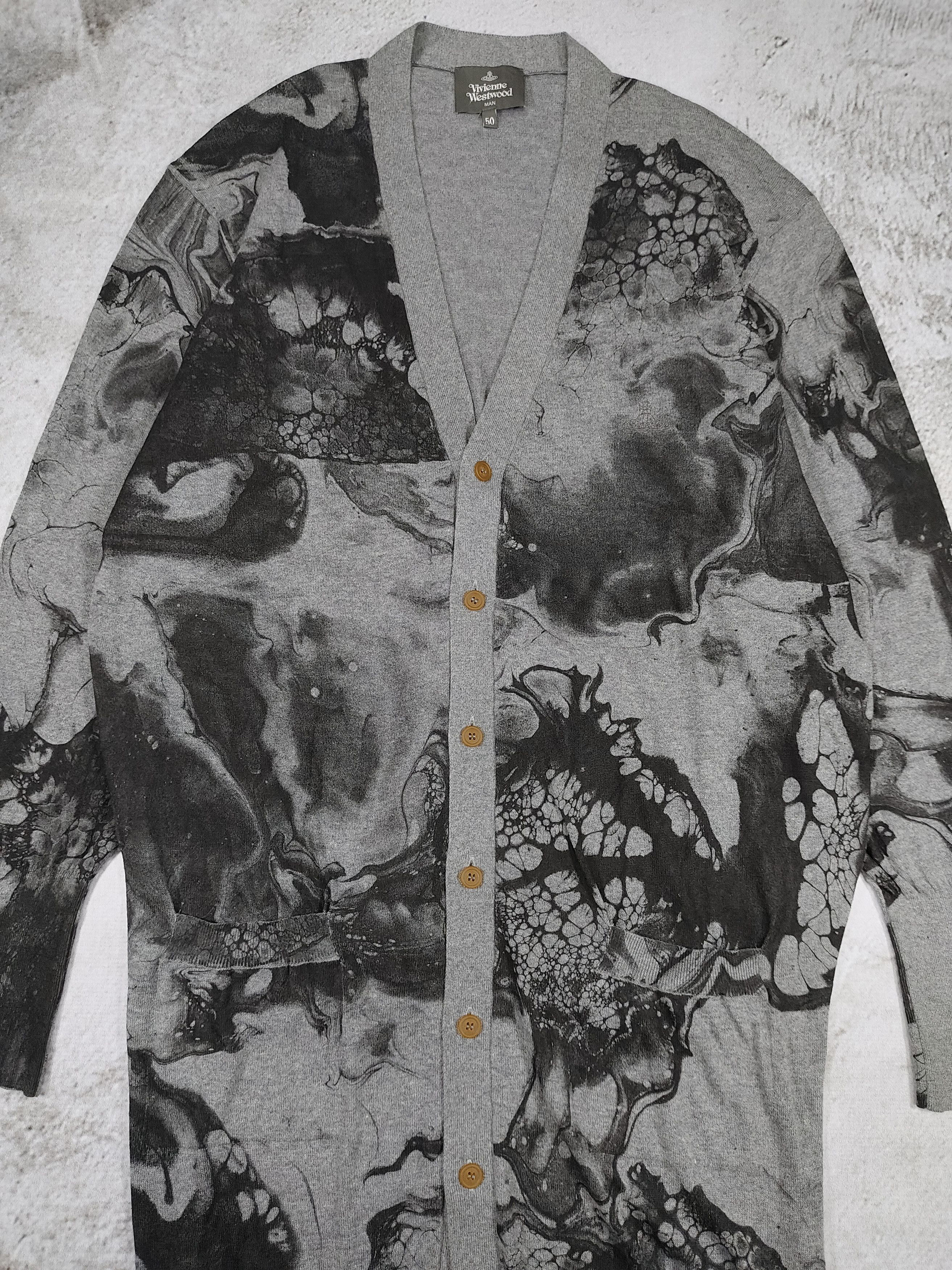 Vivienne Westwood Vivienne Westwood Man- Abstract Ink Art Silhouette Cardigan Size US L / EU 52-54 / 3 - 2 Thumbnail