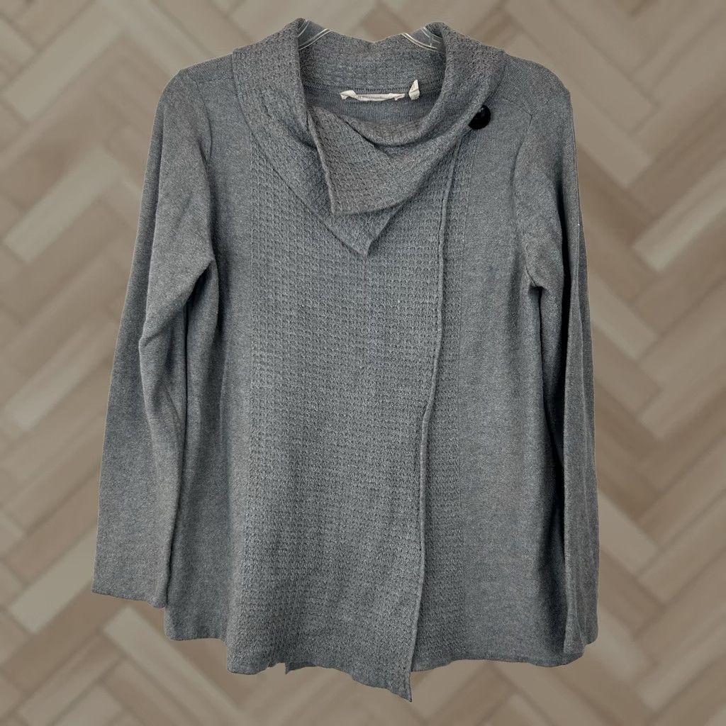 Soft Surroundings Soft Surroundings Cardigan Women M Petite 1 Button Gray Cottage Capsule Minimalist Size M / US 6-8 / IT 42-44 - 1 Thumbnail