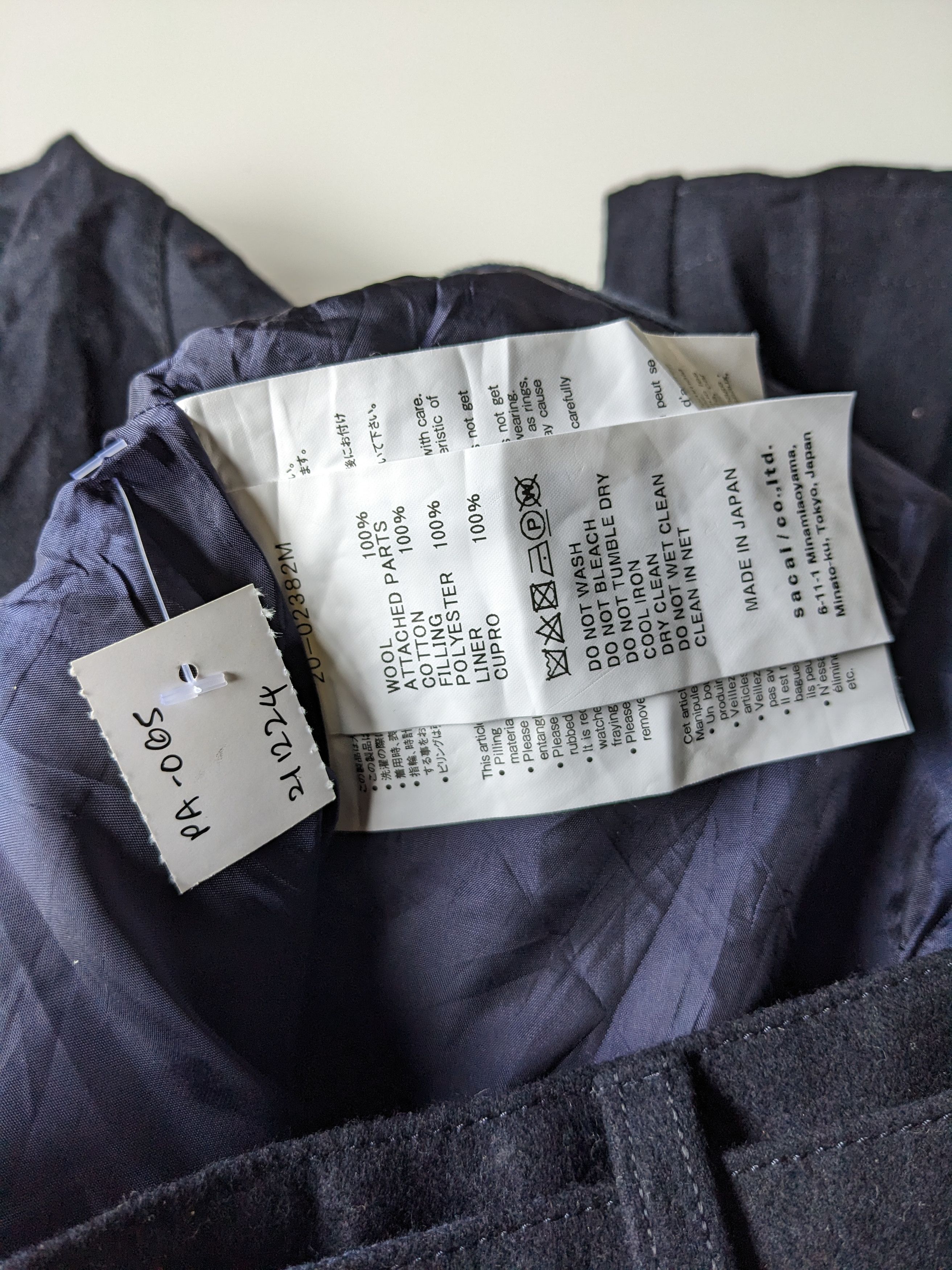 Sacai Runaway Sacai AW20 Wool Melton Pants Size US 35 - 14 Thumbnail