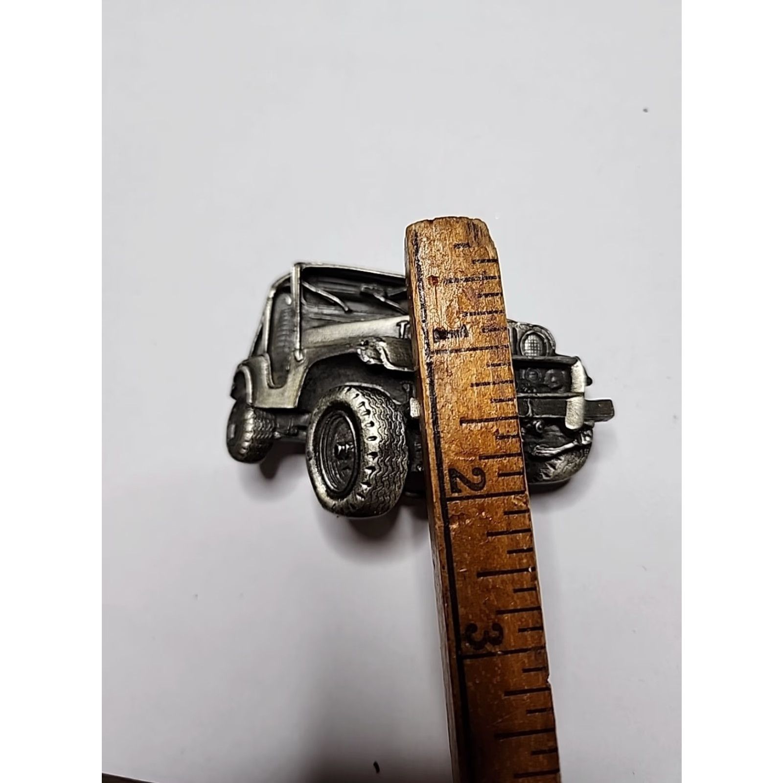 Jeep VINTAGE Bergamot Brass Works Jeep Wrangler Silvertone Belt Buckle 1978 Rockabilly USA Men Silver Belt Buckle Size ONE SIZE - 2 Thumbnail