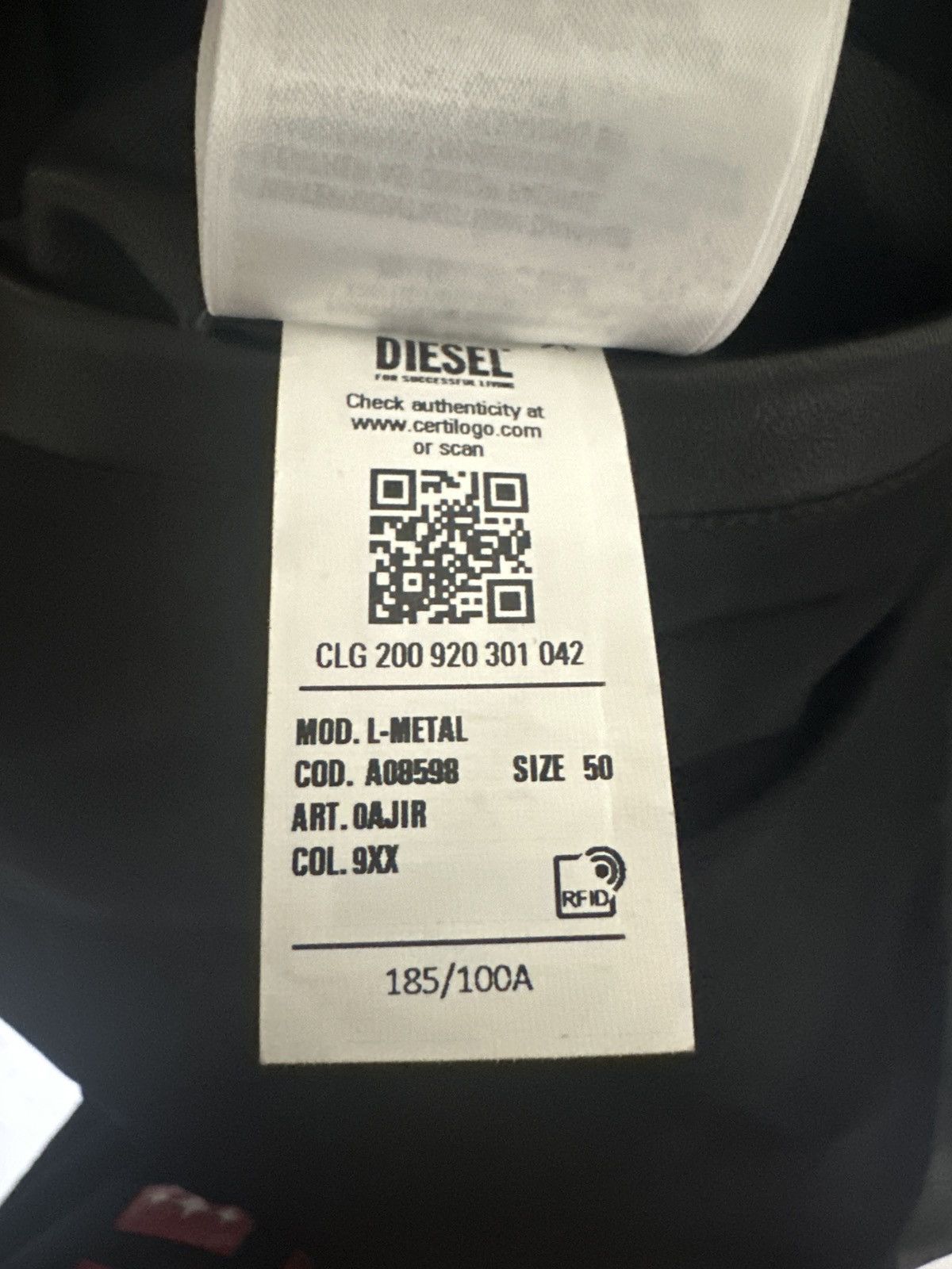 Diesel Diesel L-METAL Leather Jacket Size 50 (A08598 / 0AJIR) Size US M / EU 48-50 / 2 - 4 Thumbnail