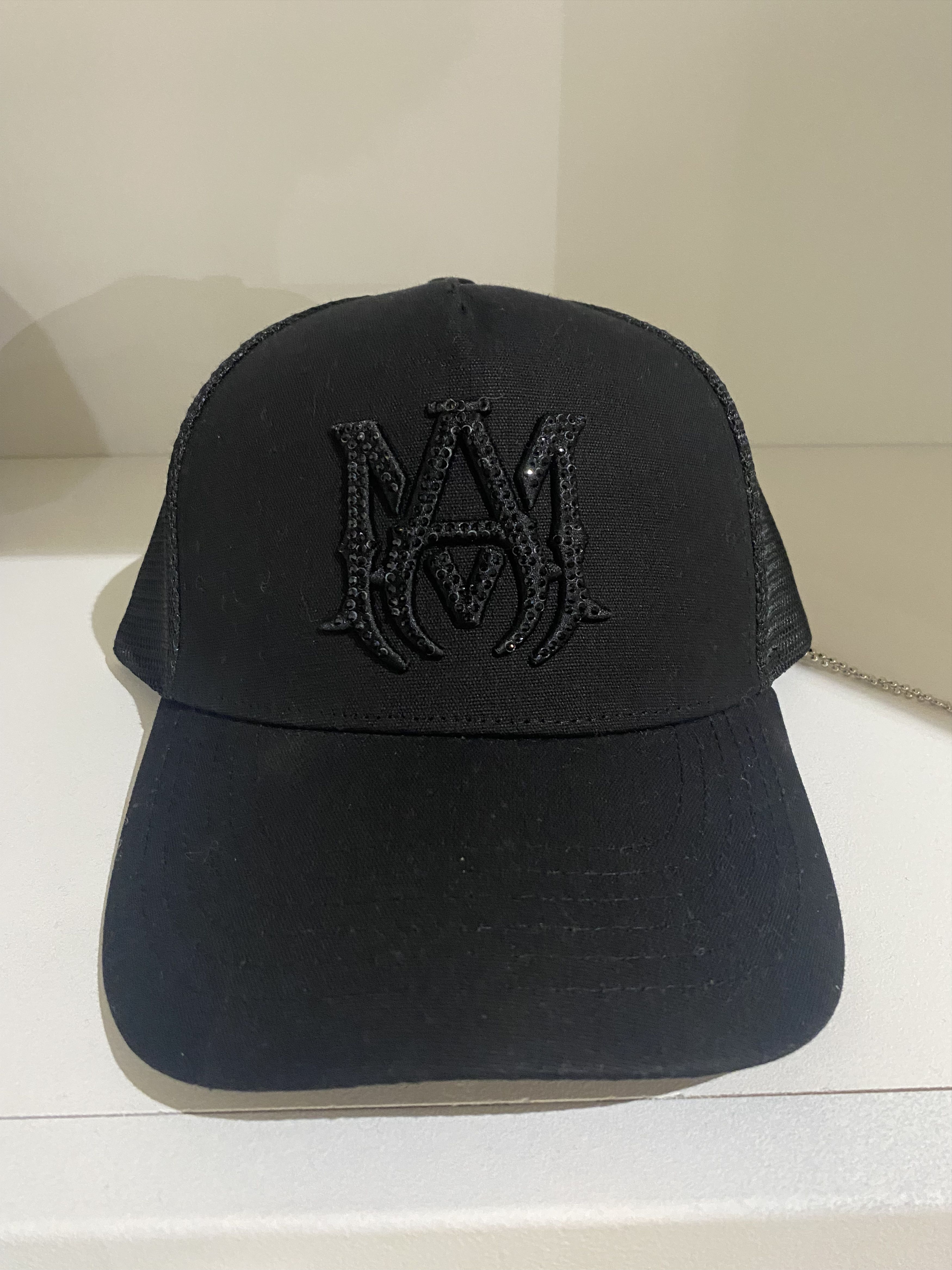 Amiri amiri ma crystal canvas hat black/black Size ONE SIZE - 1 Thumbnail