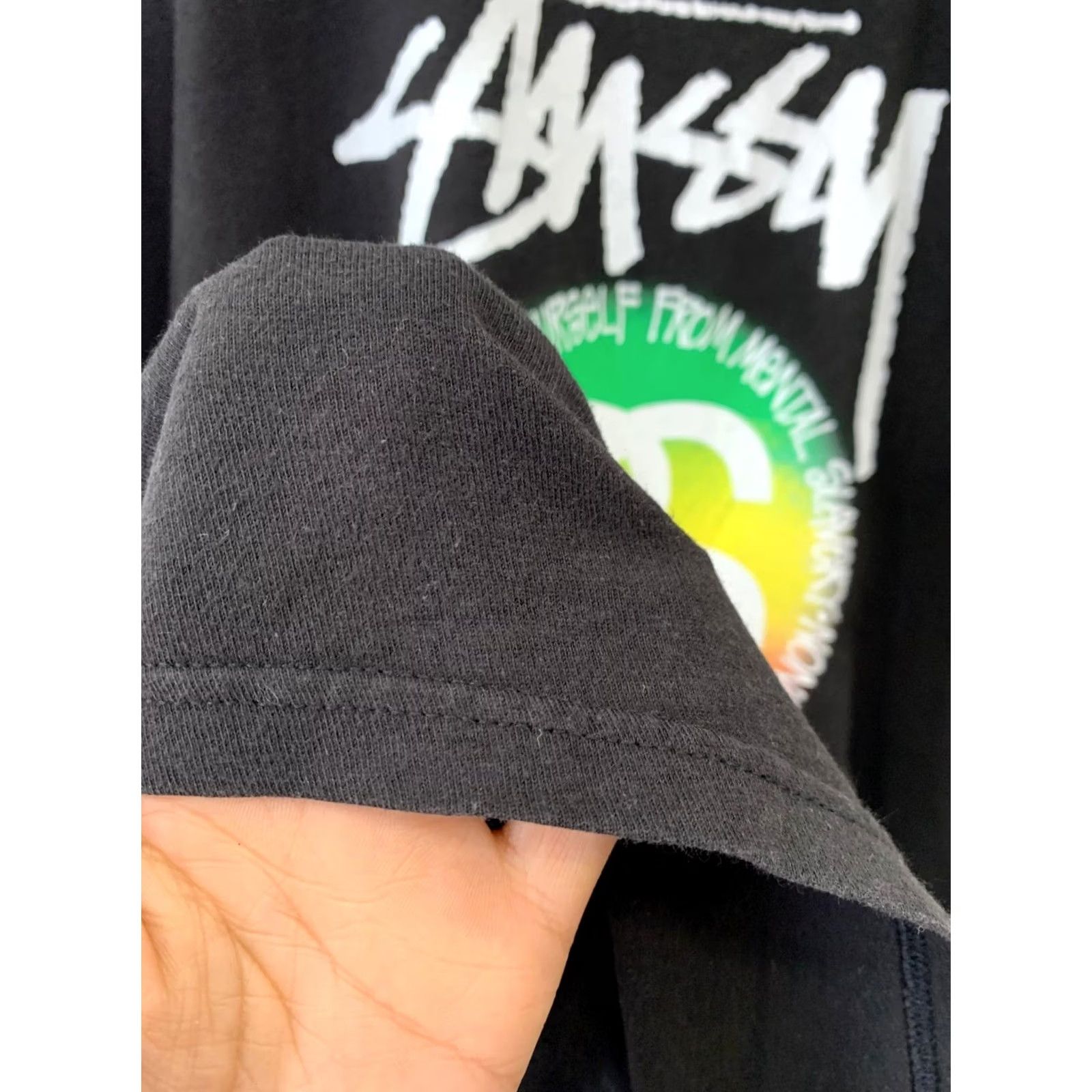 Logo 7 VINTAGE Stussy T-Shirt XL Black Emancipate Yourself Rastafari Logo Crewneck Adult XL Mens Black Logo T-Shirt Emancipate Yourself Circle Size US XL / EU 56 / 4 - 6 Thumbnail