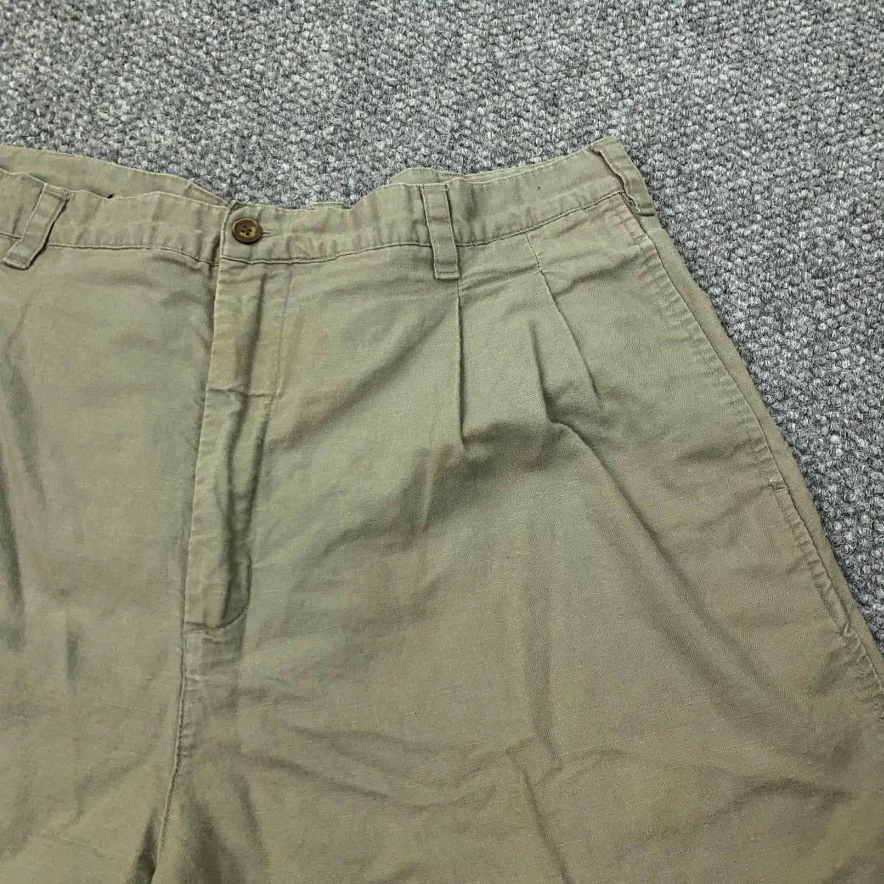 Chaps VTG Chaps Shorts Mens Size 38 Beige Relaxed Golf Linen Blend 90s Size US 38 / EU 54 - 2 Thumbnail