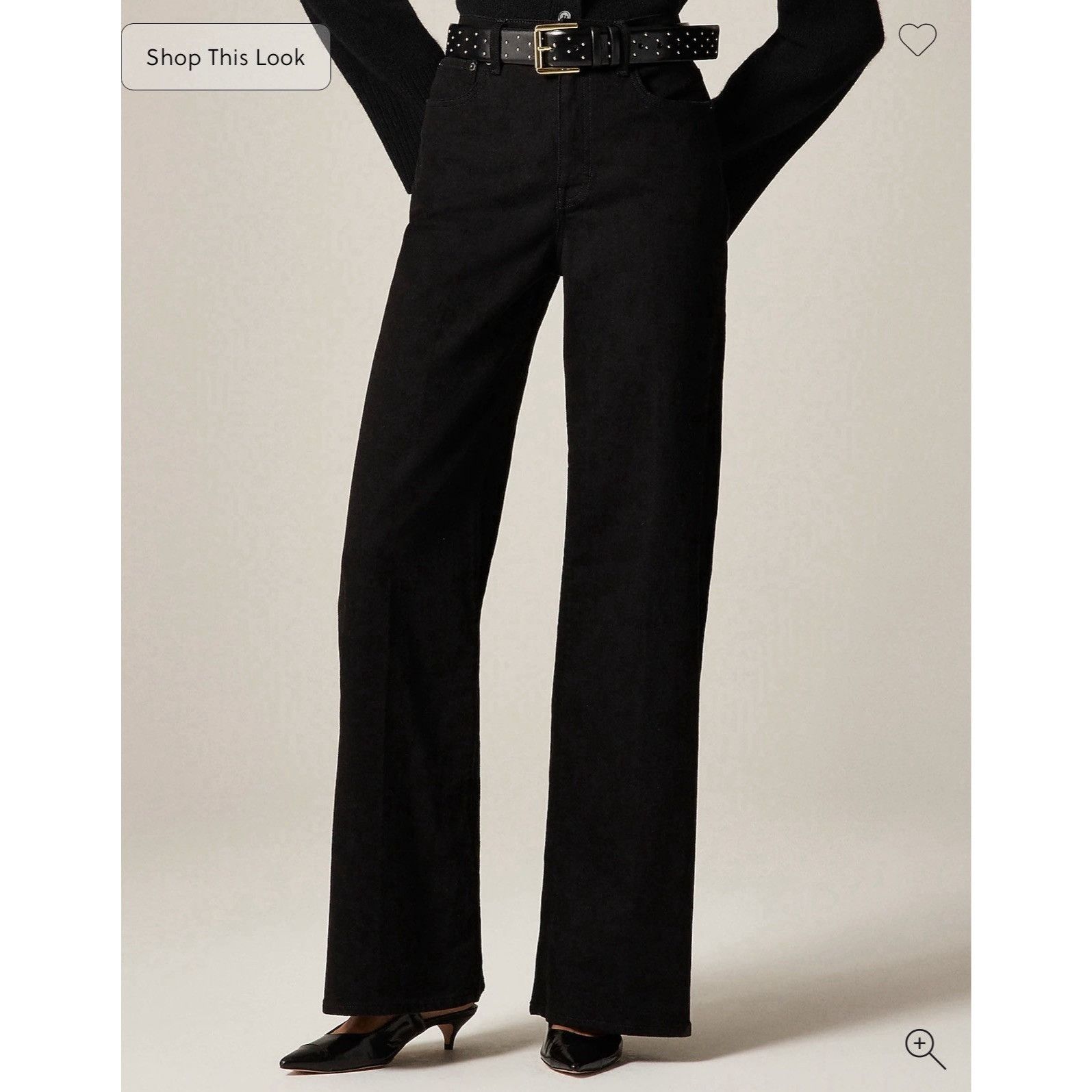 J.Crew J.Crew Womens Denim Trouser Wide Leg Jean Black High Rise Sz Size 26" / US 2 / IT 38 - 1 Thumbnail