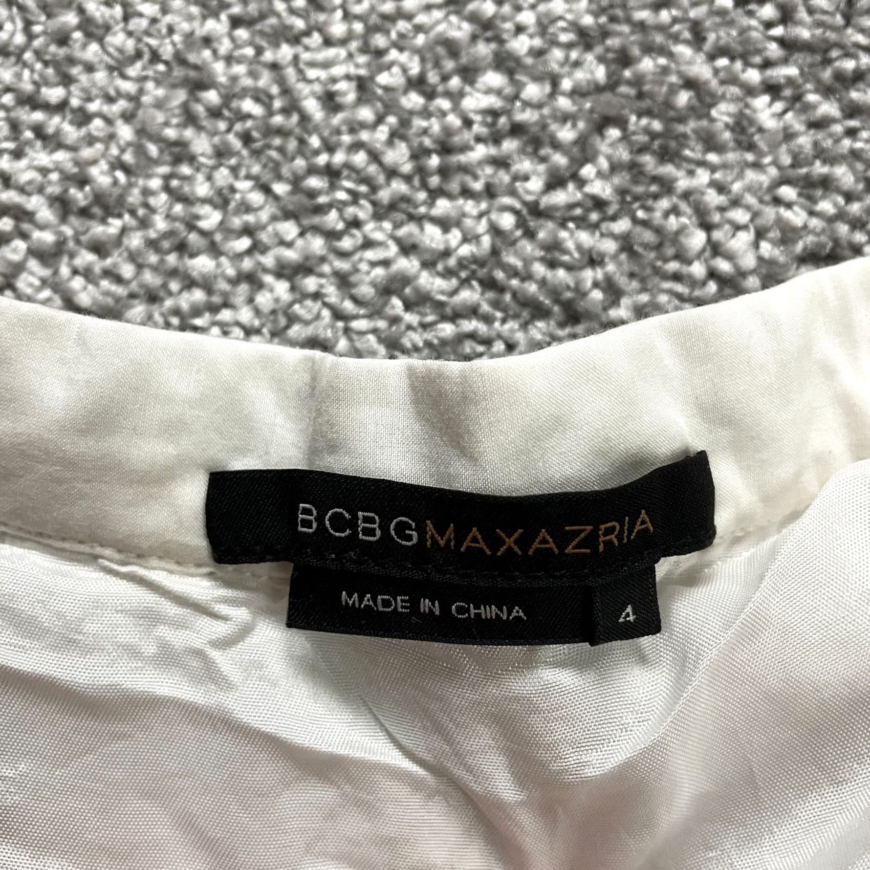 Bcbgmaxazria BCBGMAXAZRIA Skirt Womens 4 White A-Line Silk Blend Embroidered Rings Knee Length VINTAGE No Size 27" / US 4 / IT 40 - 7 Thumbnail