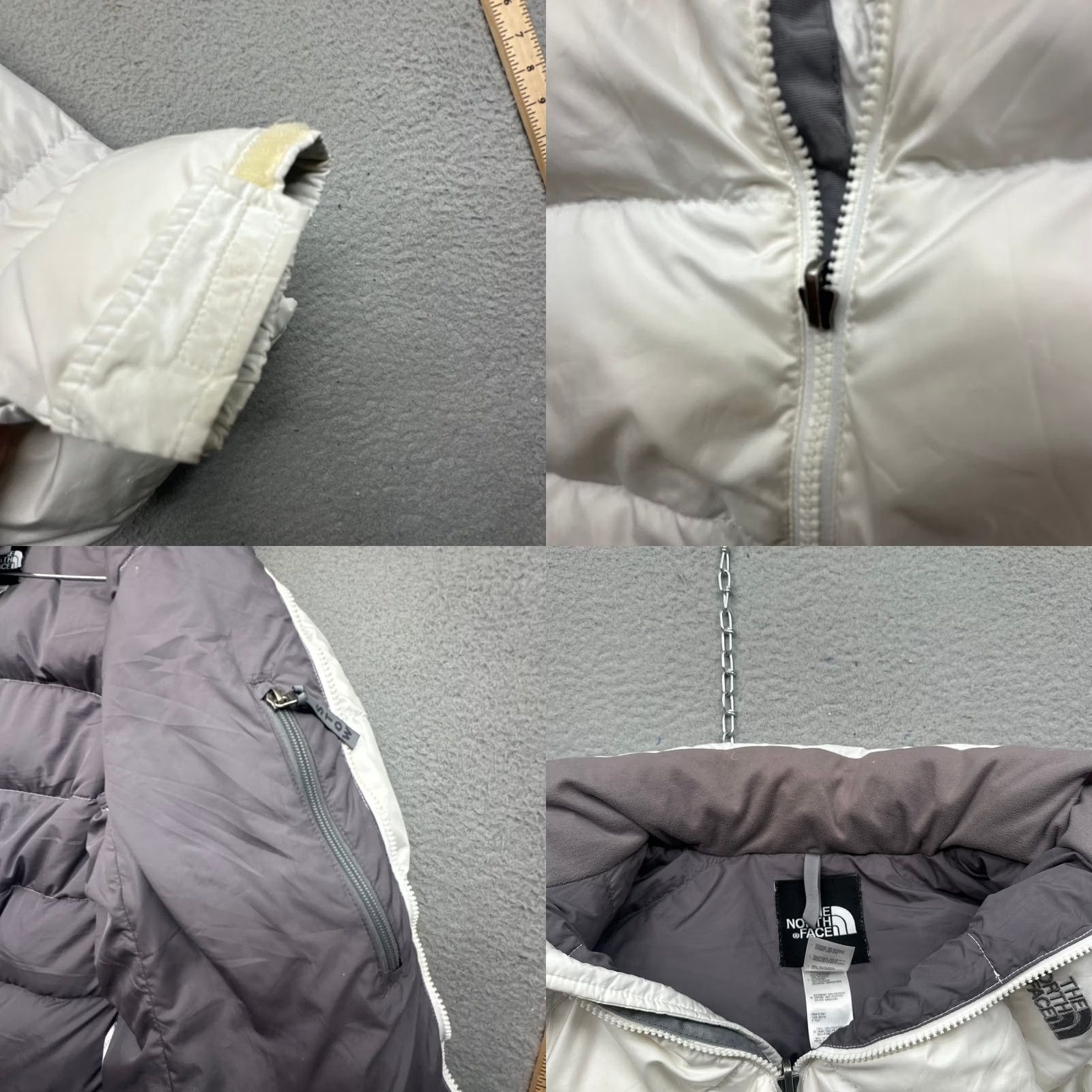 The North Face The North Face Nuptse 700 Fill Down FYG7 Puffer Jacket Womens Medium White Zip - Jacket - Womens Size M / US 6-8 / IT 42-44 - 9 Thumbnail