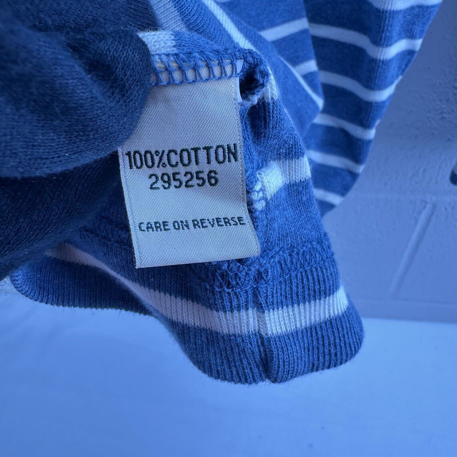 L.L. Bean VINTAGE 90s, Y2K L.L.Bean Blue Striped Zipper Hoodie Rugby M Size US M / EU 48-50 / 2 - 5 Thumbnail