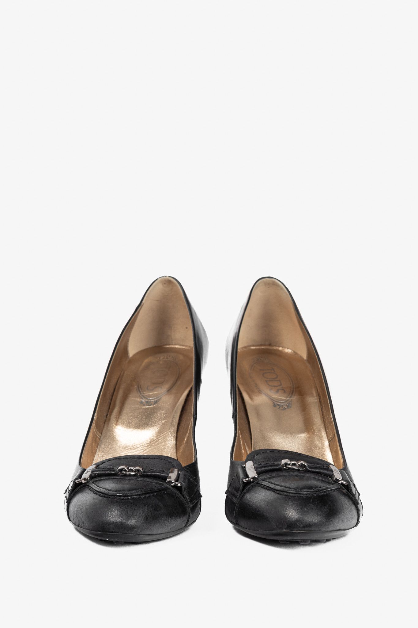 Tod's Tod’s Black Leather Horsebit Pumps Size US 10.5 / IT 40.5 - 2 Thumbnail