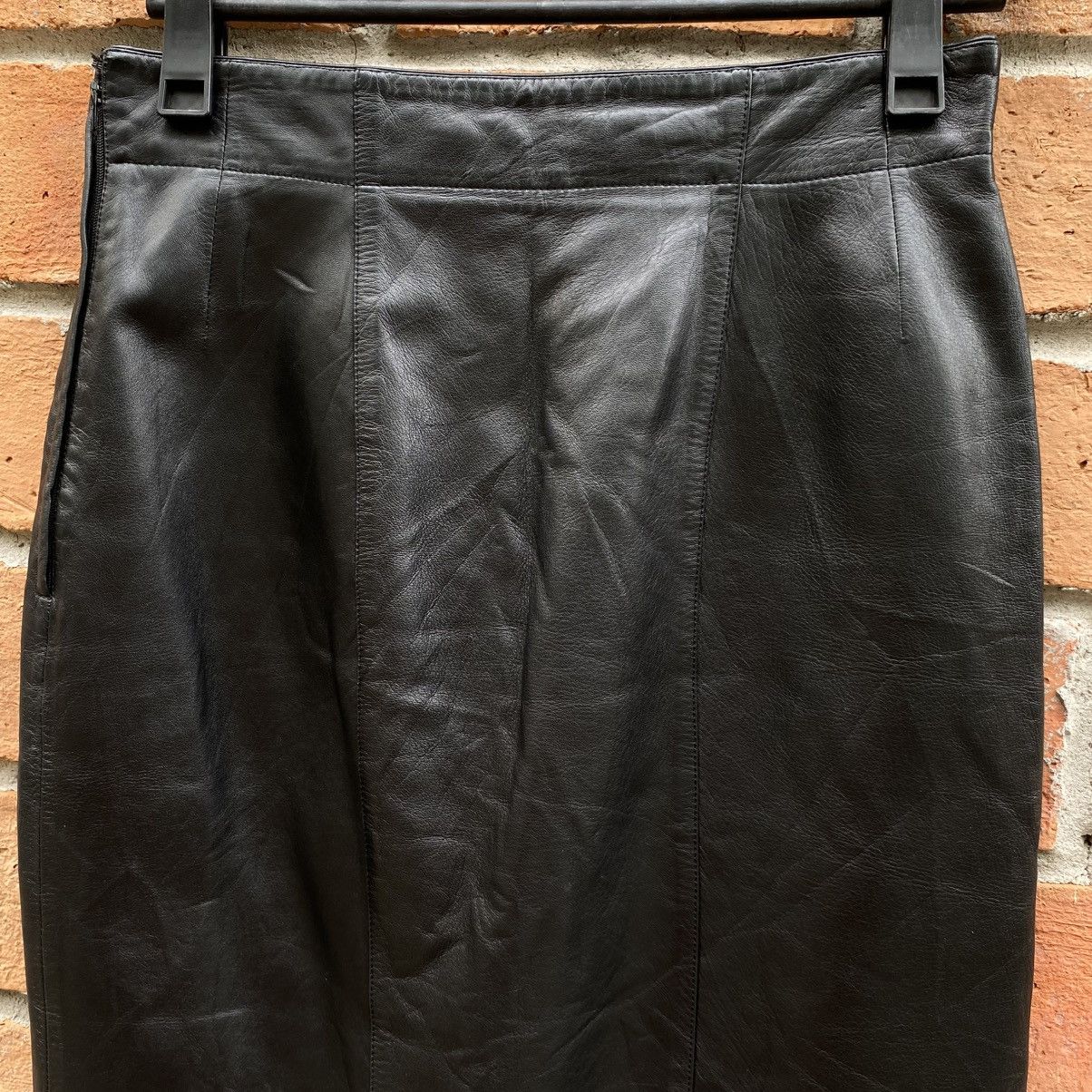 Loewe Loewe Black Leather Skirt with Side Zipper Size 30" / US 8 / IT 44 - 16 Thumbnail