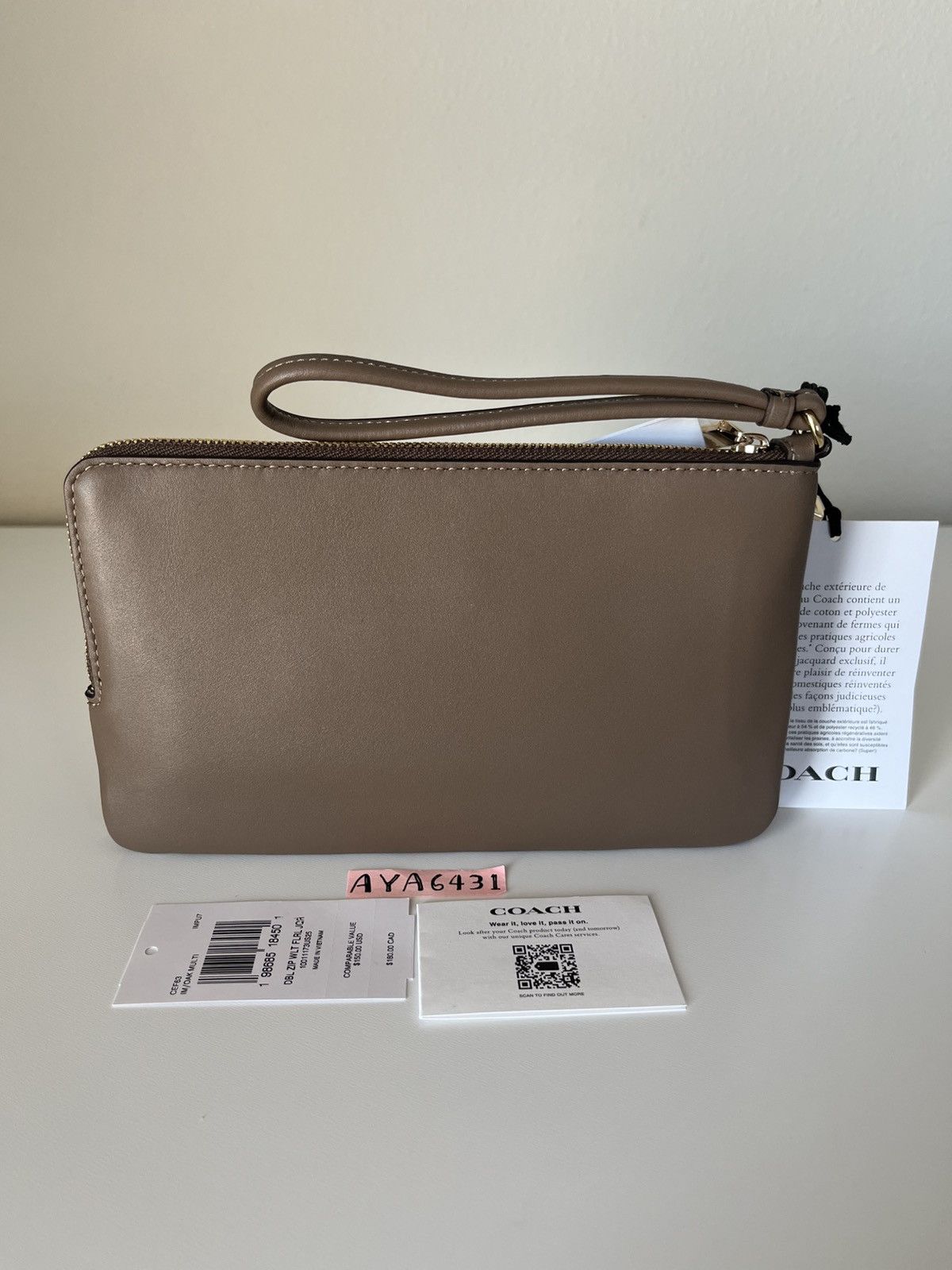 Coach Coach Large Double Zip Wristlet Size ONE SIZE - 3 Thumbnail