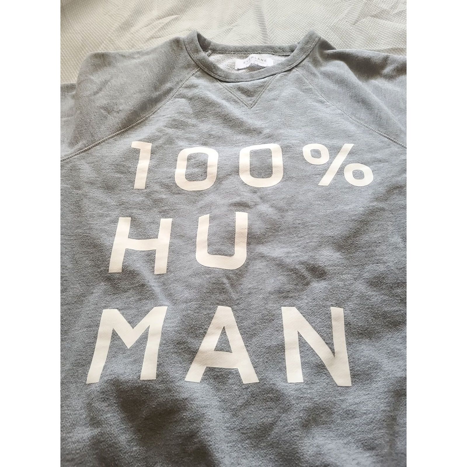 Everlane Everlane Womens Medium Gray Cotton Sweatshirt Graphic Print Pullover Size M / US 6-8 / IT 42-44 - 4 Thumbnail