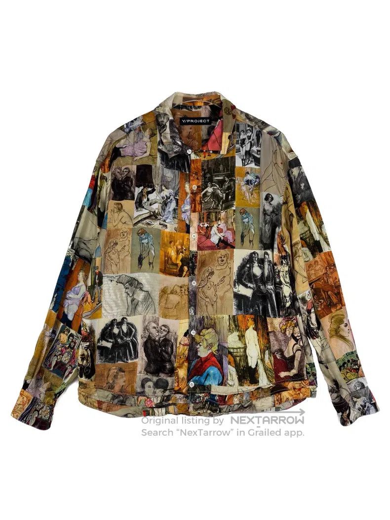 Y/Project Y/Project Oil Painting Printed Silk Shirt Size US XS / EU 42 / 0 - 1 Thumbnail