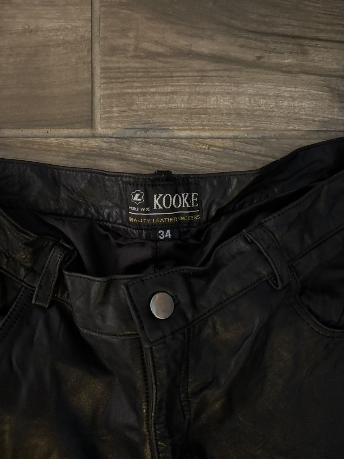 Vintage Kookie Leather Pants Size US 34 / EU 50 - 3 Thumbnail
