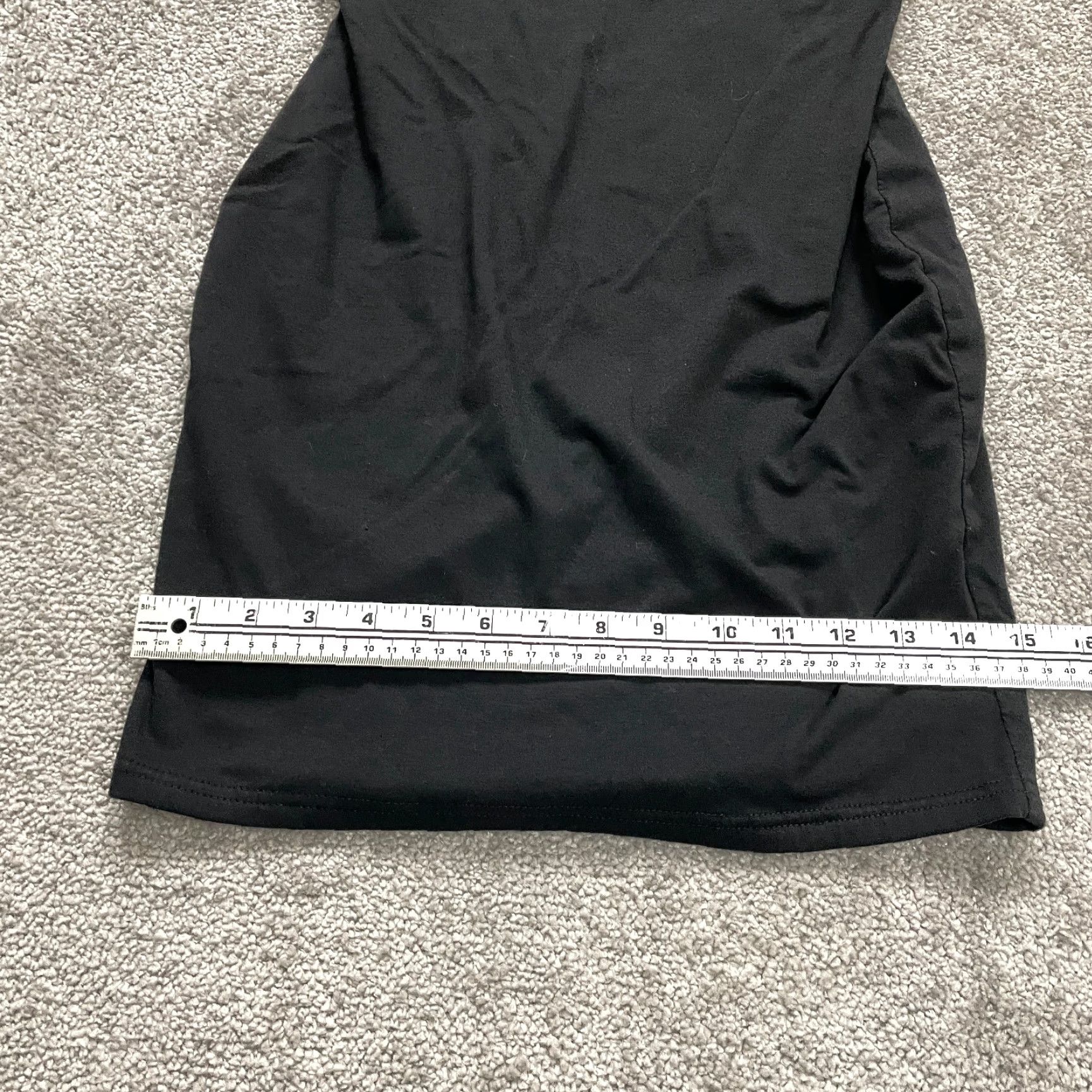 Vintage Showpo Shift Dress Womens 10 Black Solid Knee Length Sleeveless Spaghetti Strap Casual Dress Size L / US 10 / IT 46 - 4 Thumbnail
