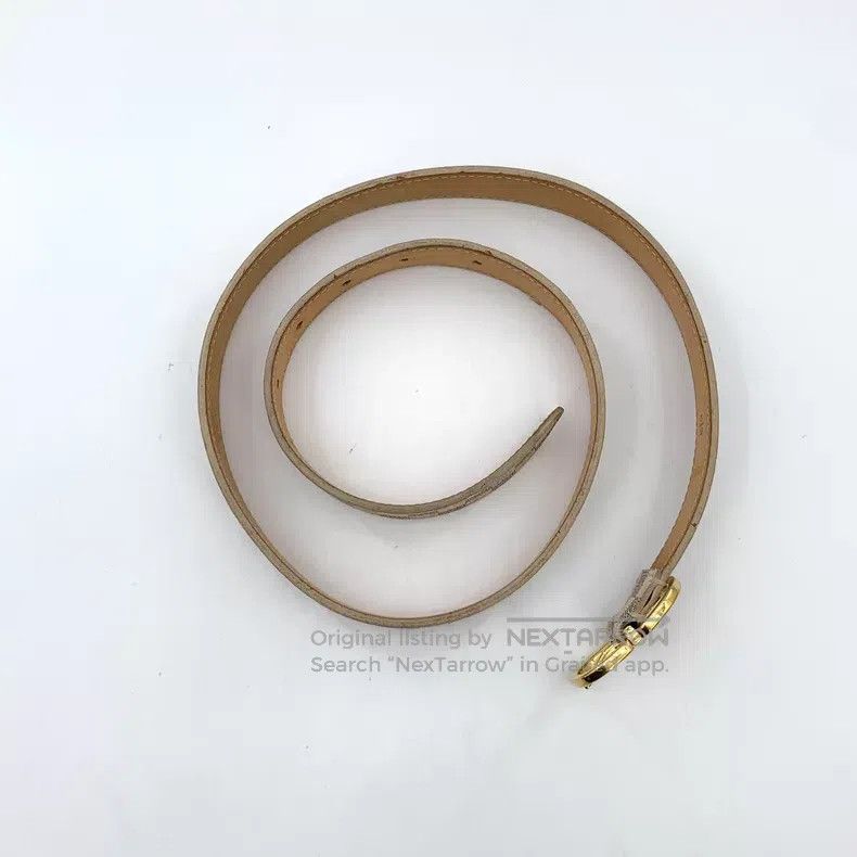 Louis Vuitton Louis Vuitton Damier Beige Checkerboard Gold Buckle Belt Size ONE SIZE - 2 Thumbnail