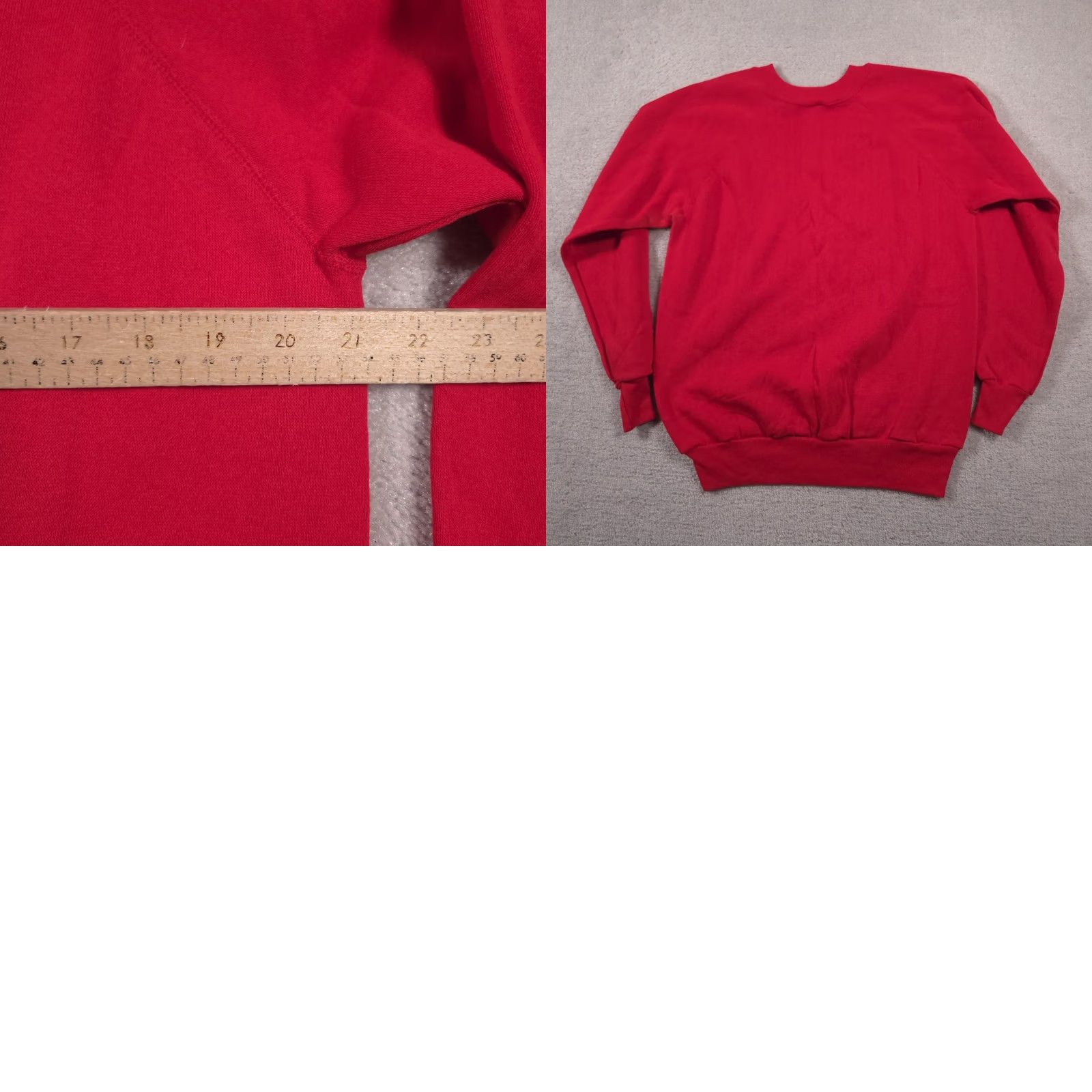Vintage Pannill Sweatshirt Mens Large Red Crewneck Raglan Made in USA Blank 50/50 NWT Size US L / EU 52-54 / 3 - 9 Thumbnail
