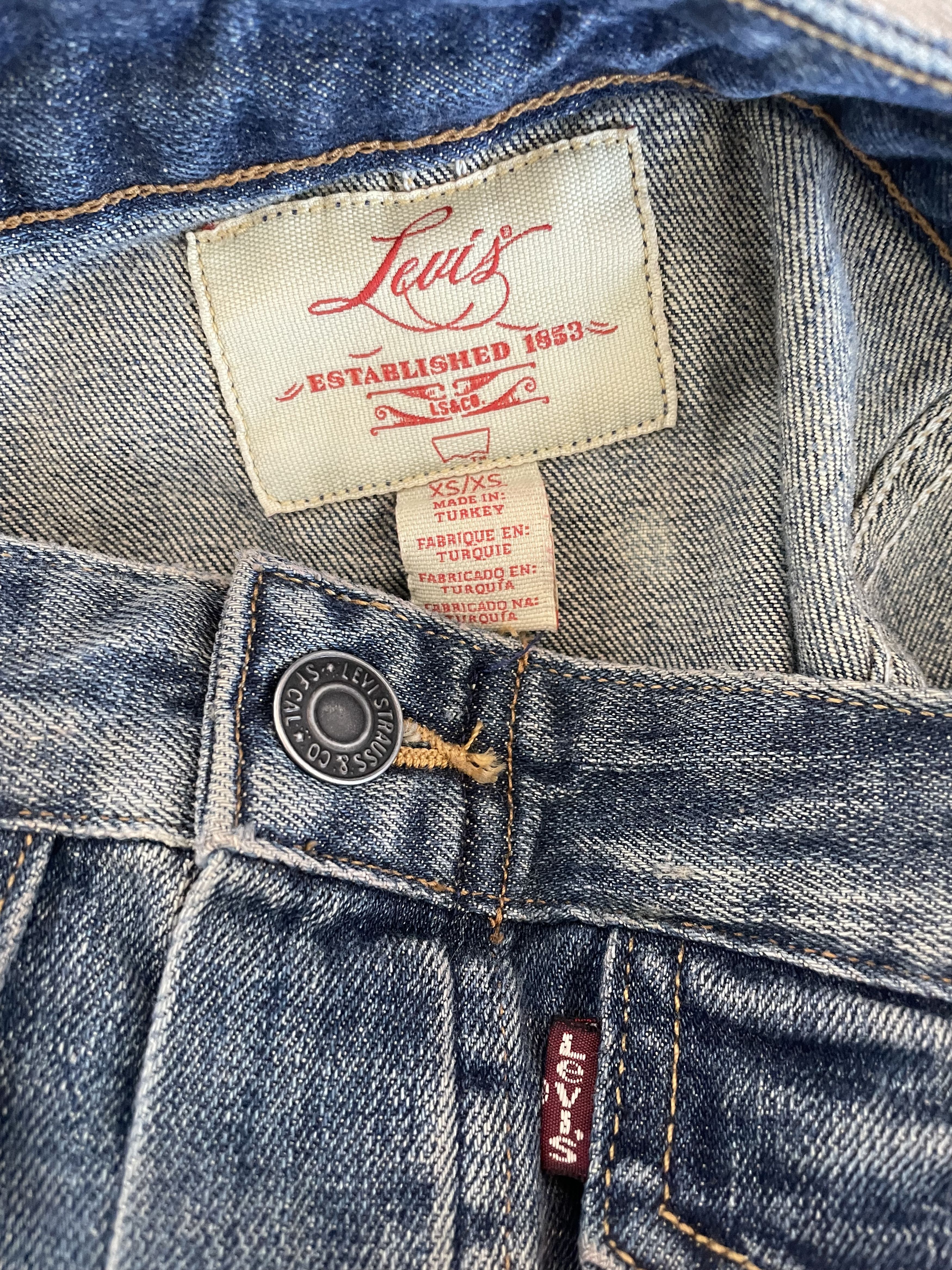 Levi's Vintage Clothing Levi's Button Up Corset Tube Denim Dress XS Size XS / US 0-2 / IT 36-38 - 3 Thumbnail