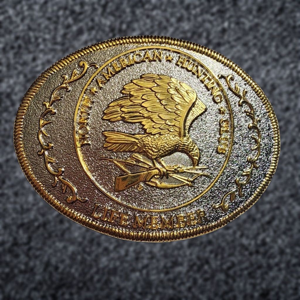 Vintage Vintage North American Hunting Club Life Member Belt Buckle Size ONE SIZE - 1 Thumbnail