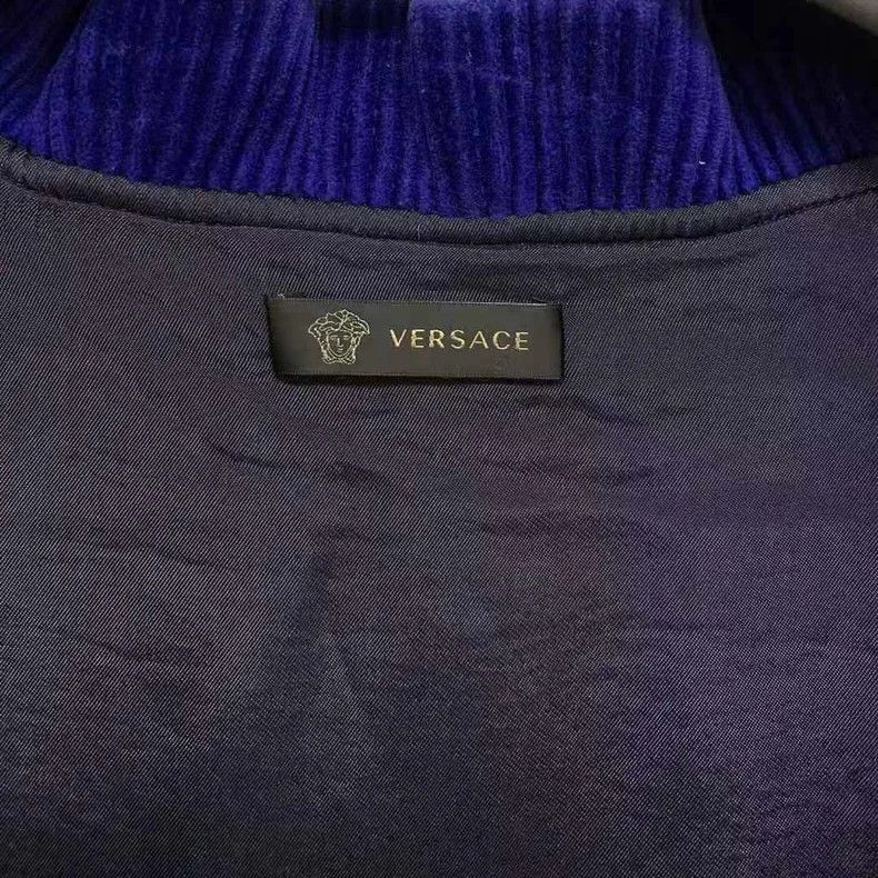 Versace Versace Baroque print zippered baseball collar long-sleeve Size L / US 10 / IT 46 - 2 Thumbnail