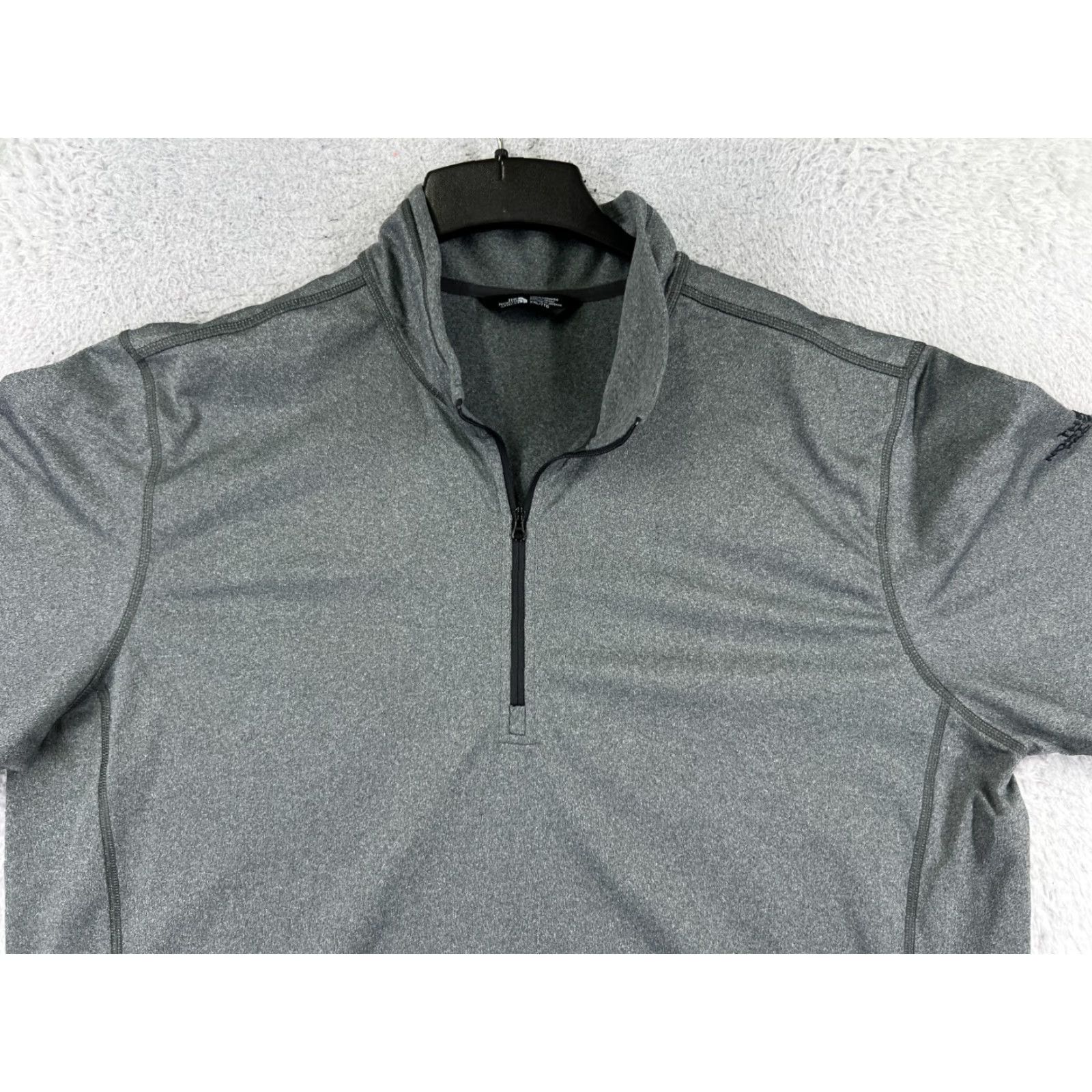 The North Face The North Face Sweater Mens 2XL Gray 1/4 Zip 100% Polyester Long Sleeve Mock Neck Pullover Size US XXL / EU 58 / 5 - 7 Thumbnail
