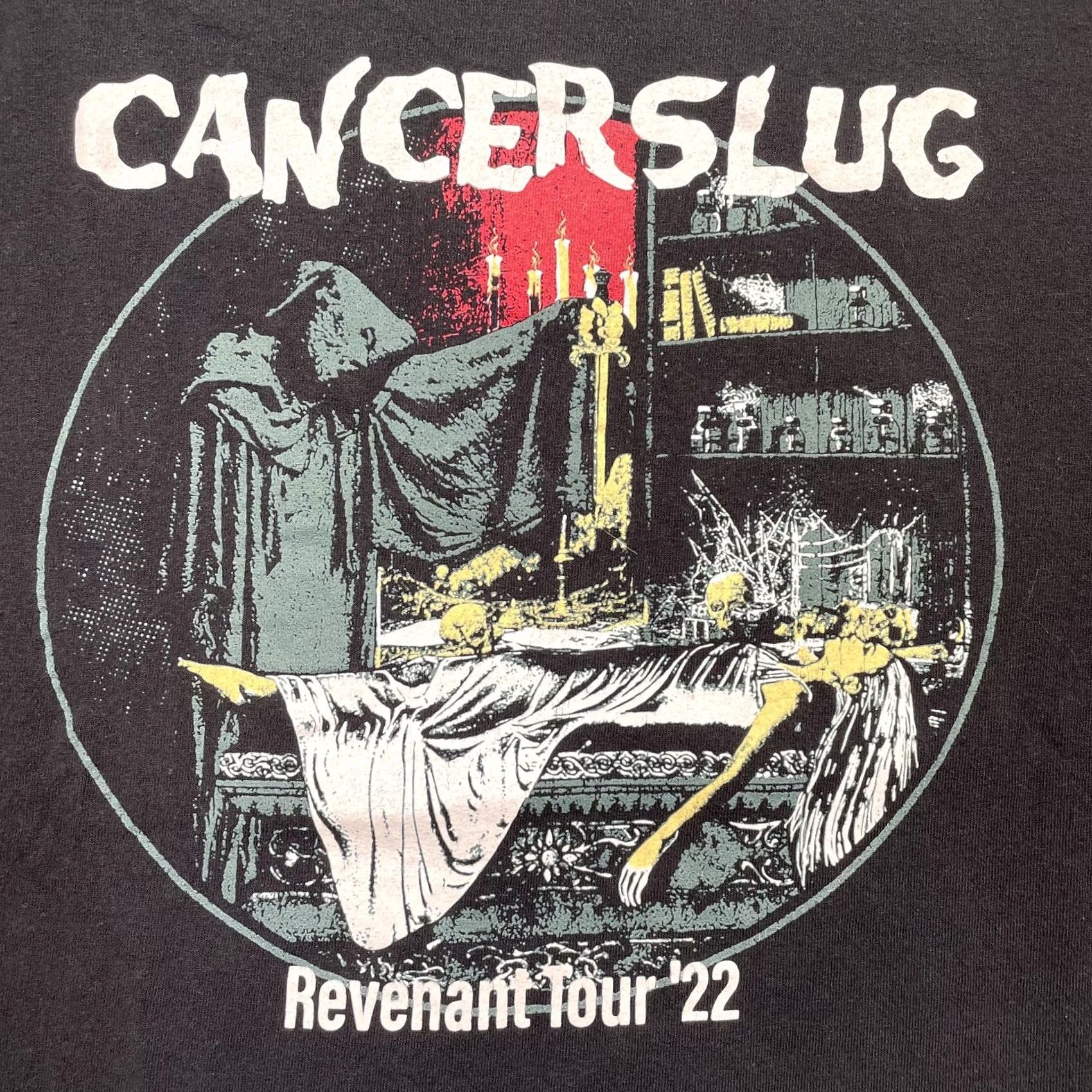 Vintage Cancerslug Shirt Mens XL Black Revenant Tour '22 Horror Graphic Band T-Shirt Size US L / EU 52-54 / 3 - 2 Thumbnail