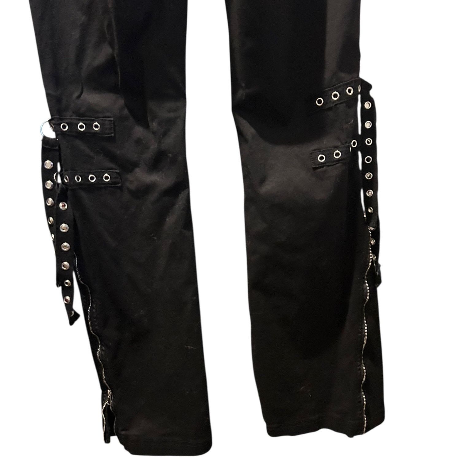 Hot Topic Hot Topic black zipper flare pants size 9 goth punk Size 30" / US 8 / IT 44 - 9 Thumbnail
