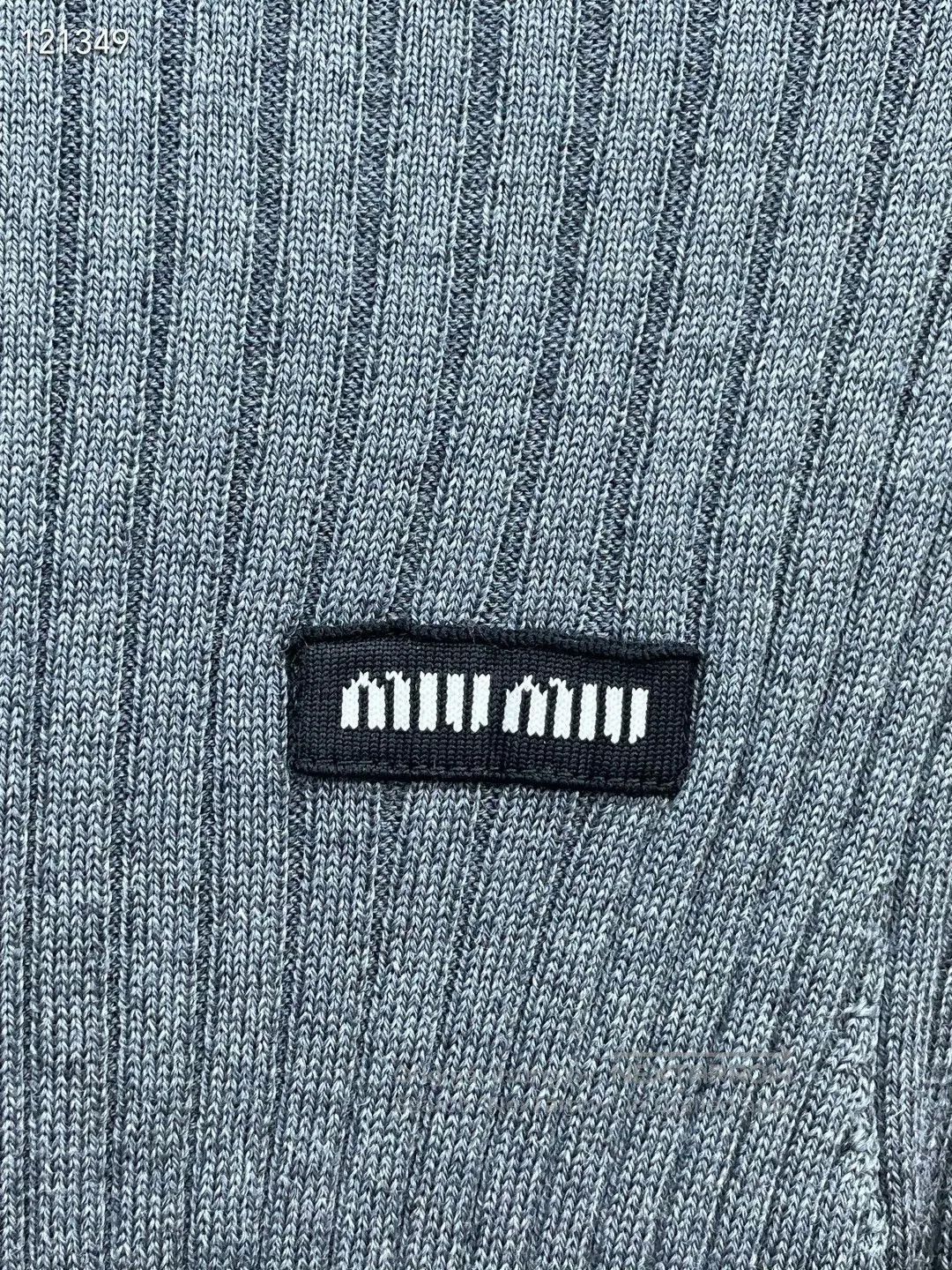 Miu Miu Miu Miu 25S Gray Turtleneck Hoodie. Size XS / US 0-2 / IT 36-38 - 3 Thumbnail