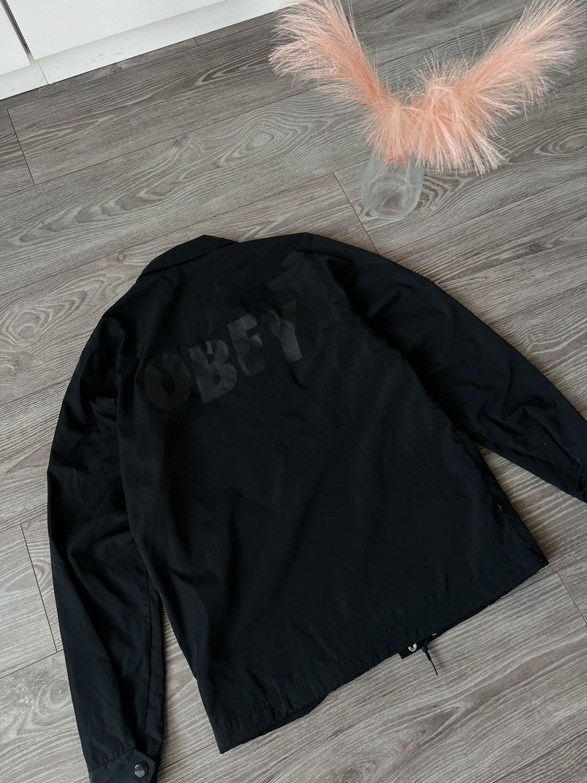 Designer × Obey ‼️Obey Big logo Streetwear Nylon Fleece Tech Coach Jacket‼️ Size US S / EU 44-46 / 1 - 5 Thumbnail